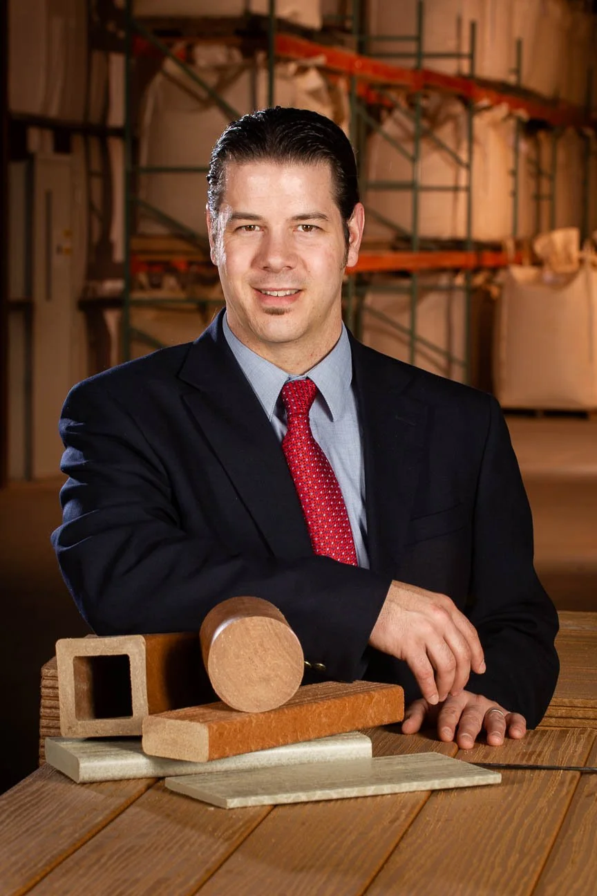 Corporate photography, including CEO with product for marketing and branding.