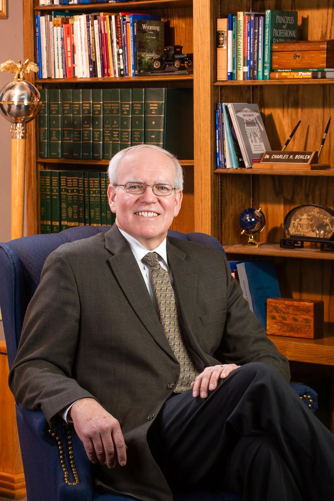 Community College president portrait for LCCC in Cheyenne, Wyoming.