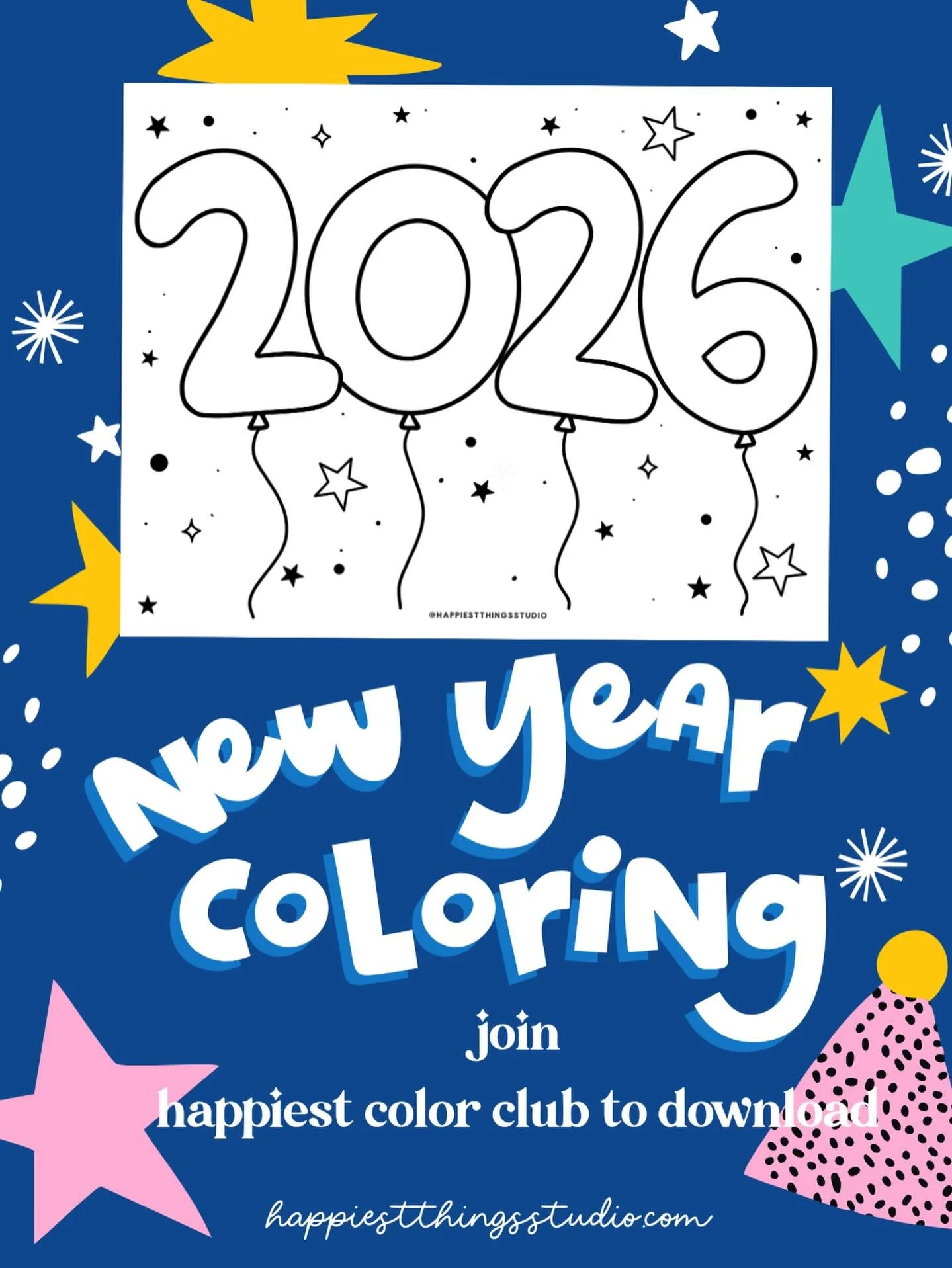 Christmas is put away and we&rsquo;re ready for 2026!  Hopefully it goes easy on us! Download your 2026 balloon coloring page to ring in the new year! ✨🥳