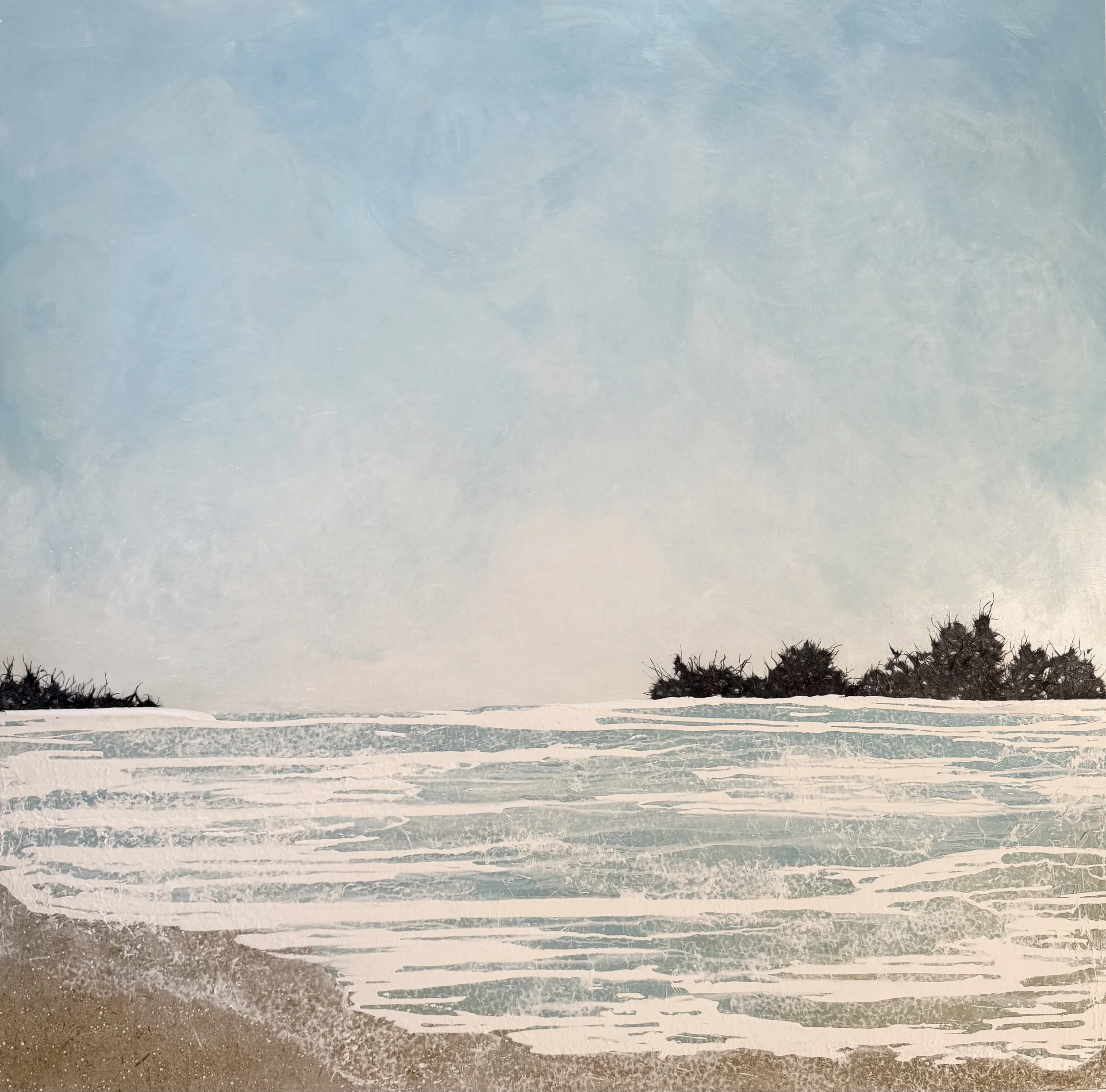 Point Reyes | Acrylic & Mixed Media on Panel | 60in x 60in | $5000