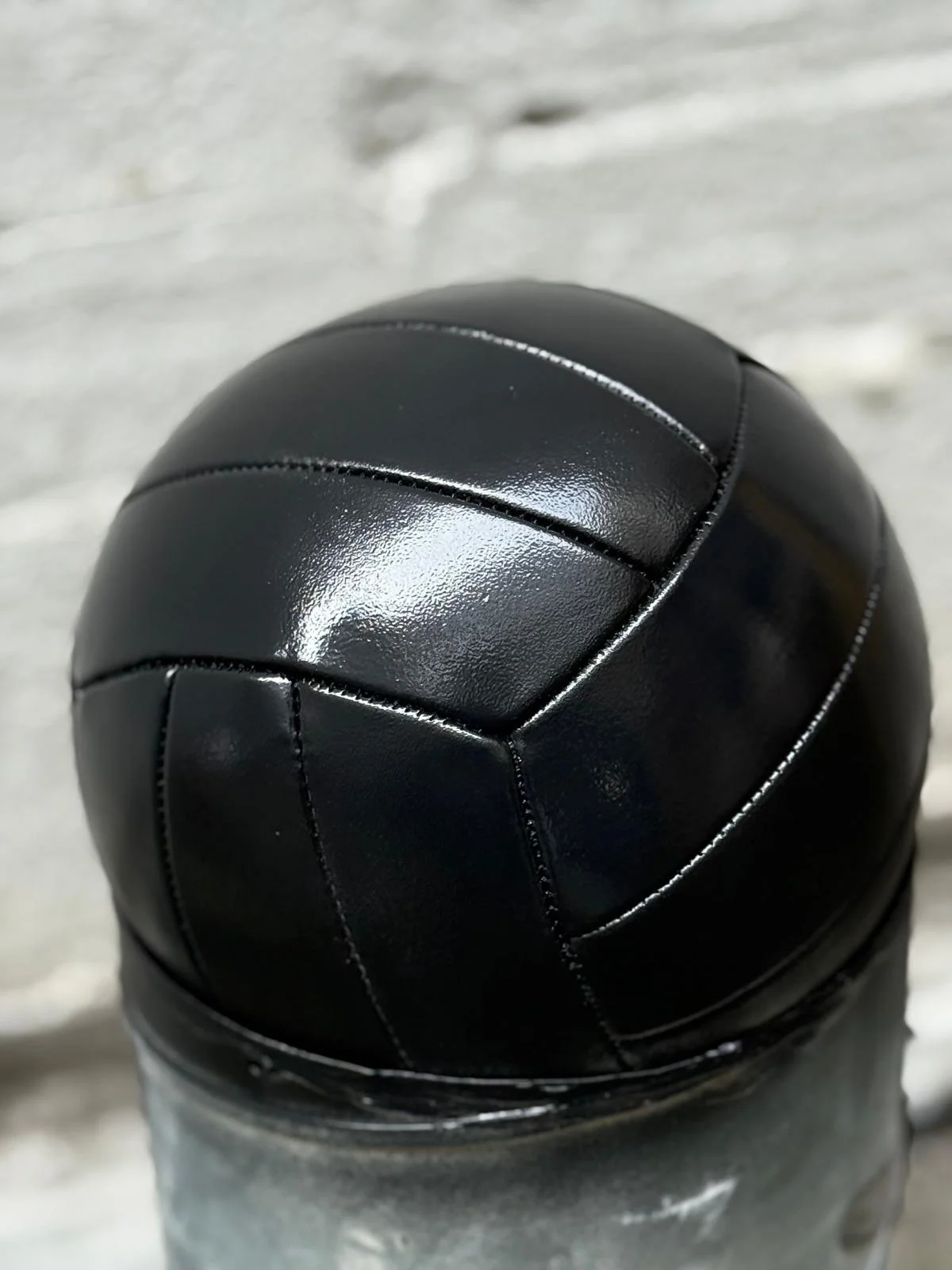 Football sprayed black