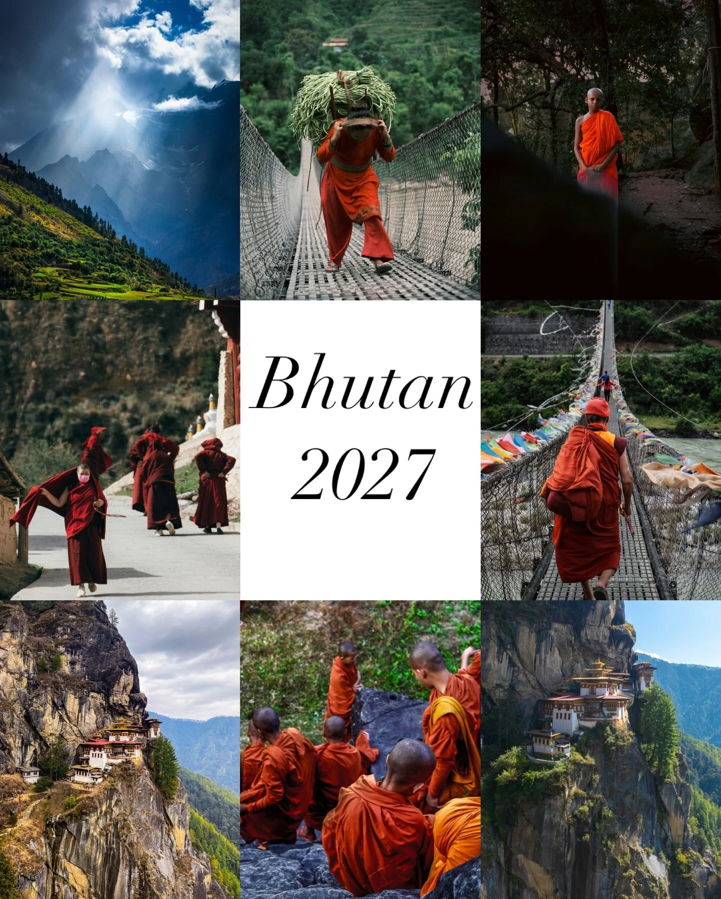 We are so excited to announce the first of our 2027 journeys. This time into the mysterious peaks and valleys of Bhutan.  As with all our trips and retreats, hundreds of hours go into the planning and itinerary so you can be sure this will be a speci
