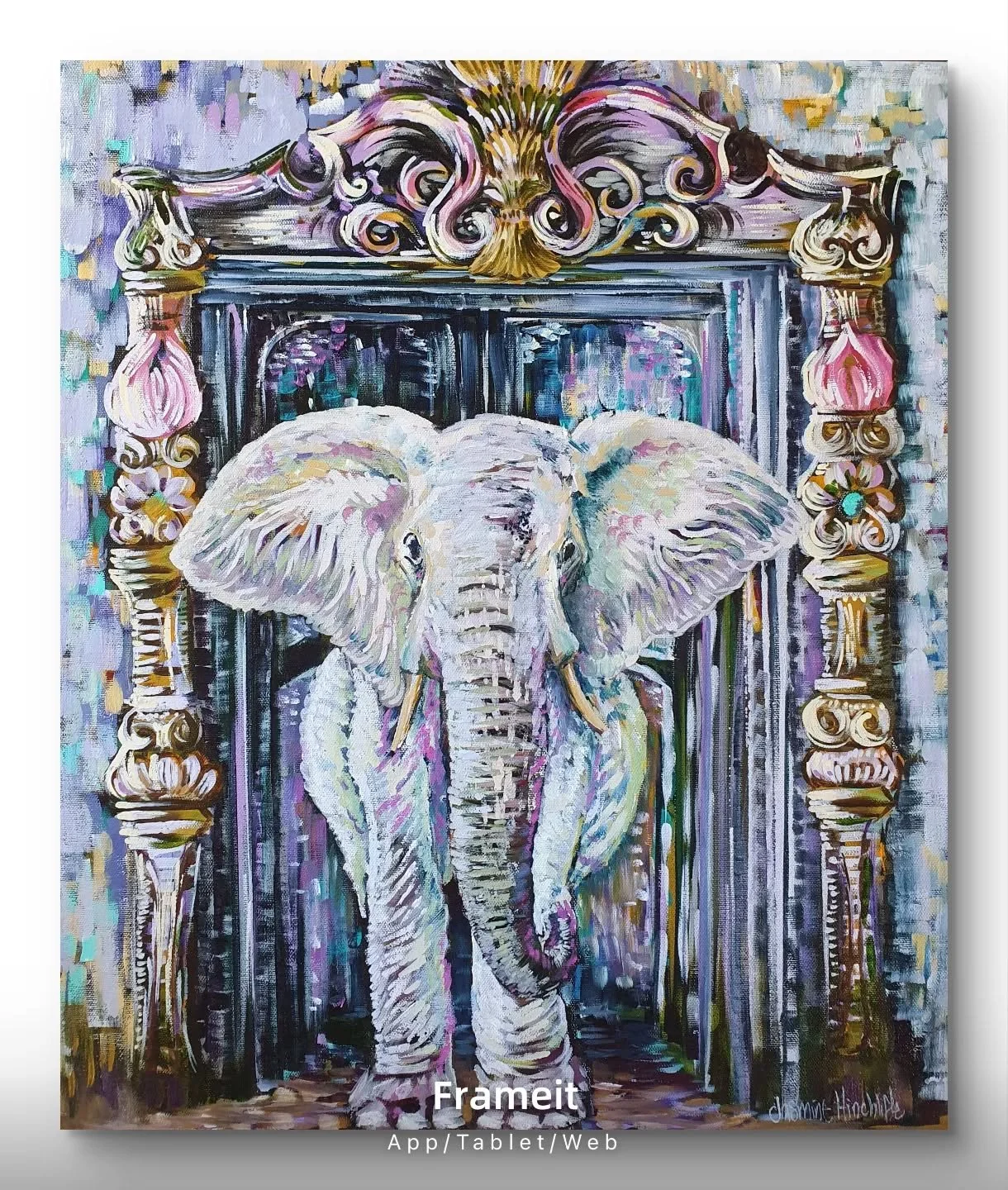 Elephant Door 
Oil on canvas 
20x24Inches 
$495