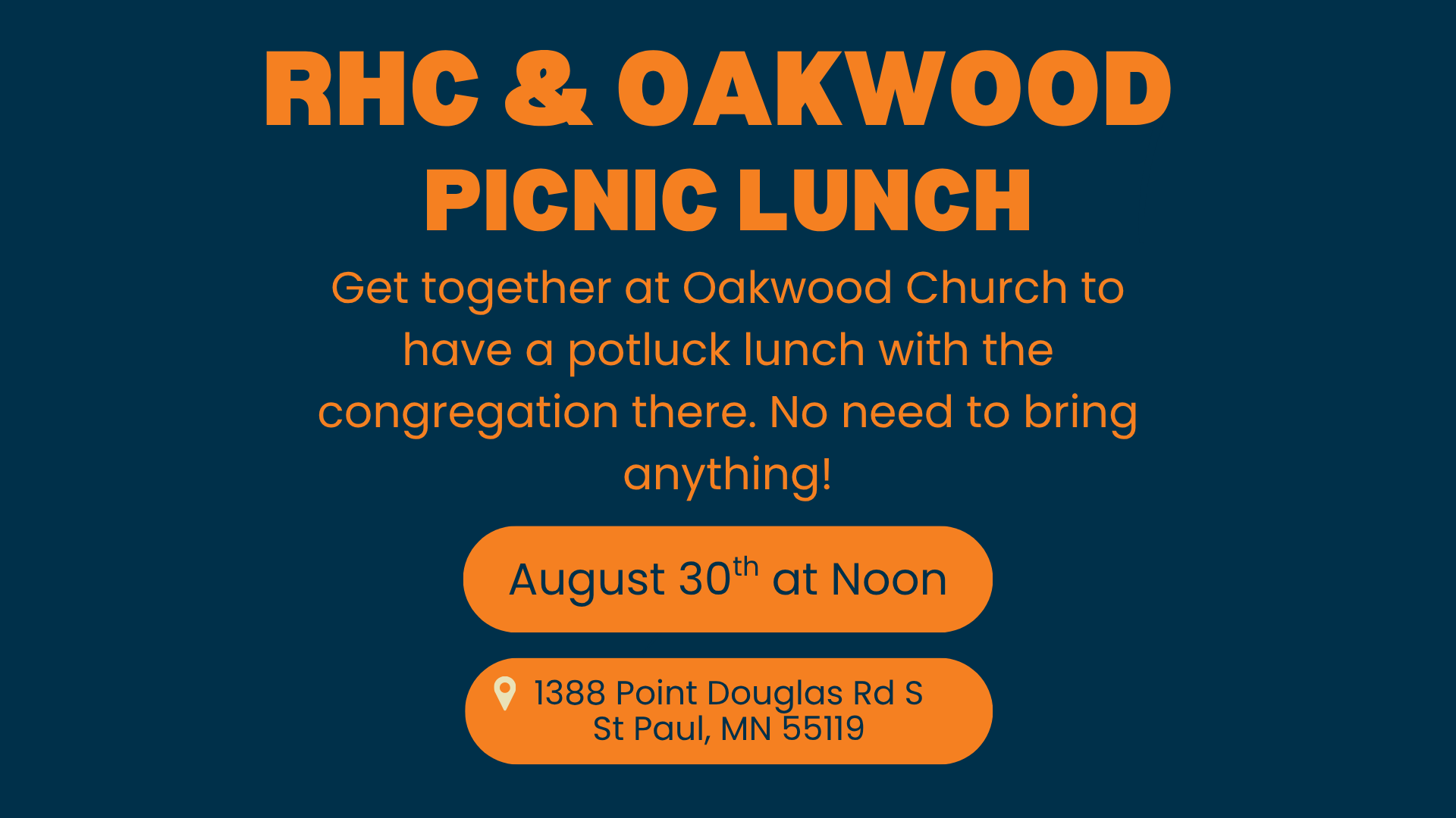 RHC & OAKWOOD Picnic Lunch