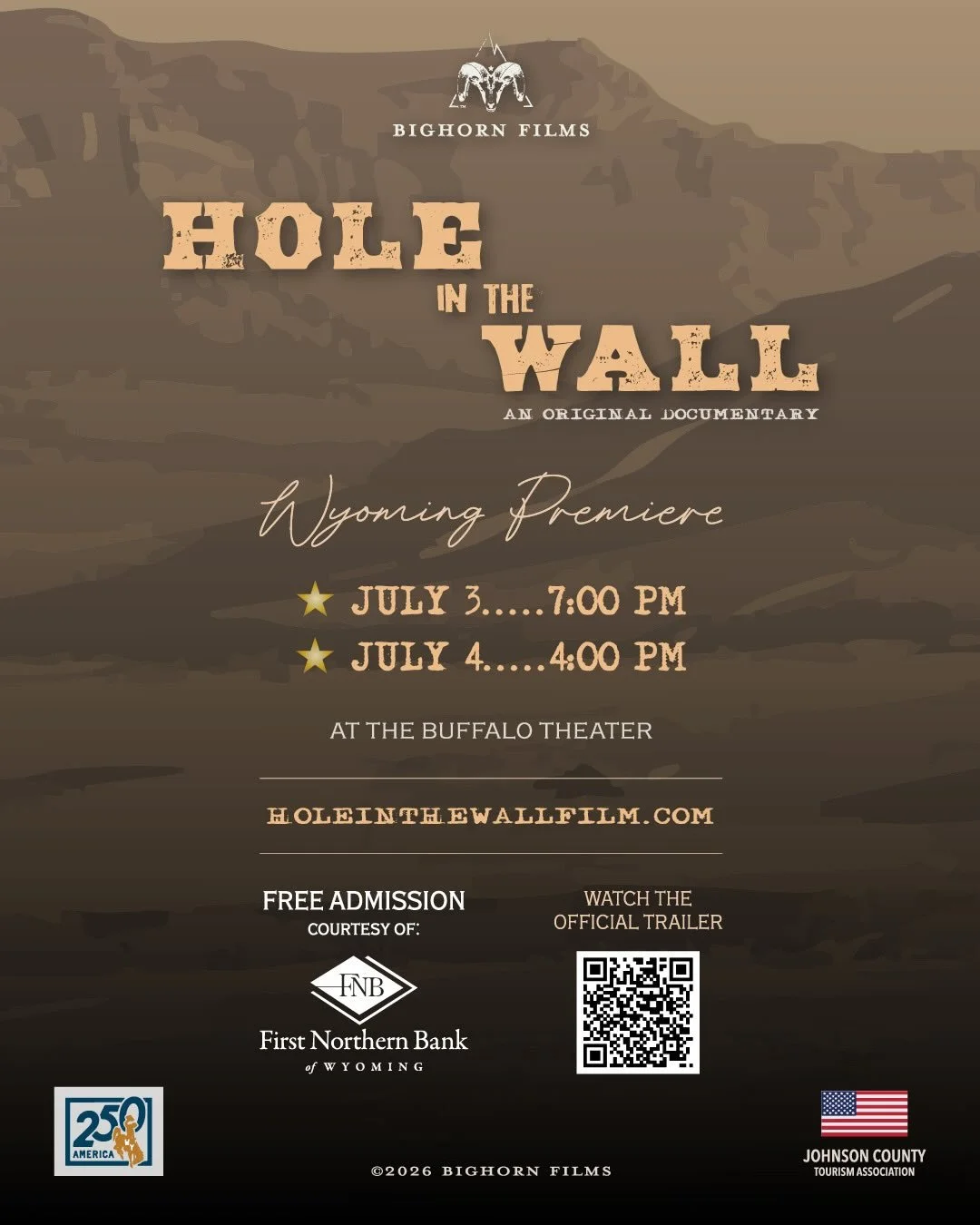 🦬🇺🇸🌟 We are celebrating America&rsquo;s 250 years of independence at Buffalo&rsquo;s semiquincentennial event this Fourth of July weekend 2026! 
&bull;
💥 Free admission to two showtimes of 𝙃𝙊𝙇𝙀 𝙄𝙉 𝙏𝙃𝙀 𝙒𝘼𝙇𝙇 - 𝙏𝙝𝙚 𝙐𝙡𝙩𝙞𝙢𝙖𝙩𝙚 