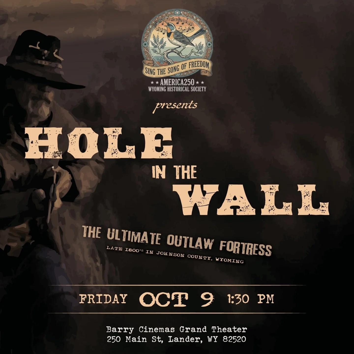 See you this Friday in Lander at Barry Cinemas Grand Theater as part of Wyoming Historical Society&rsquo;s Annual Conference 2026 ⚡️Come join us! 

1:30pm Friday October 9

#Lander
#Wyoming
#History
#America
#BighornFilms