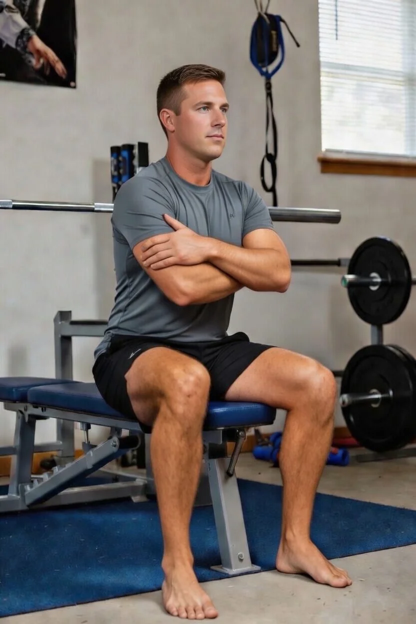 adult basketball player performing mobility exercise for injury prevention and longevity