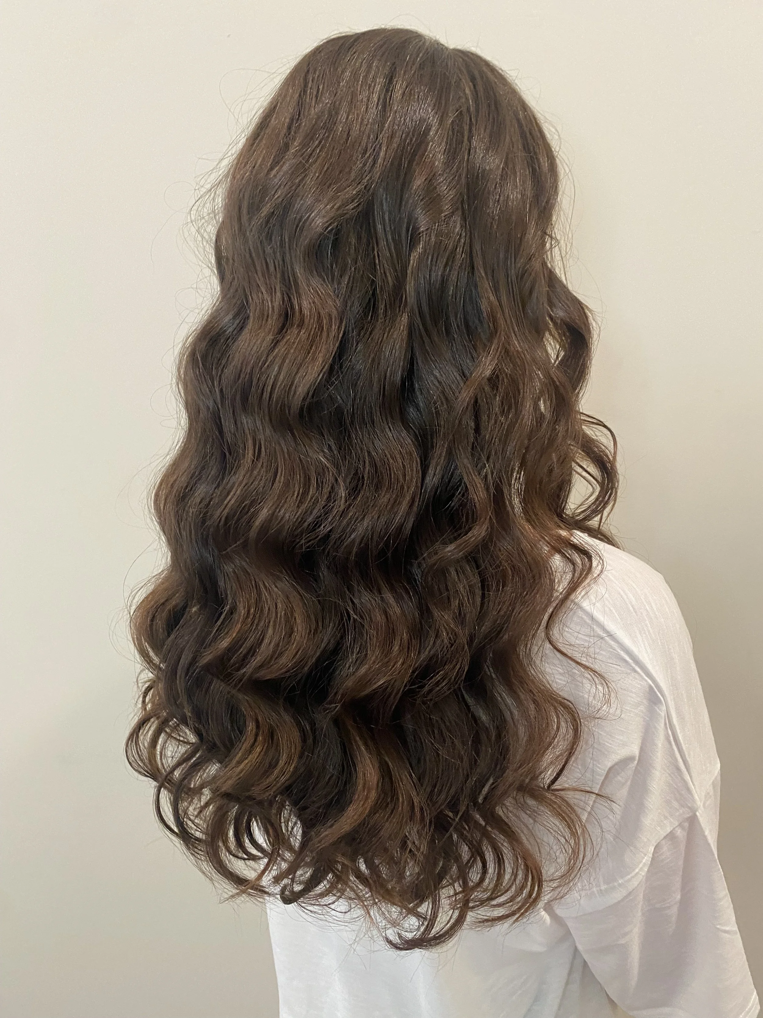 Soft textured curls for wedding hair