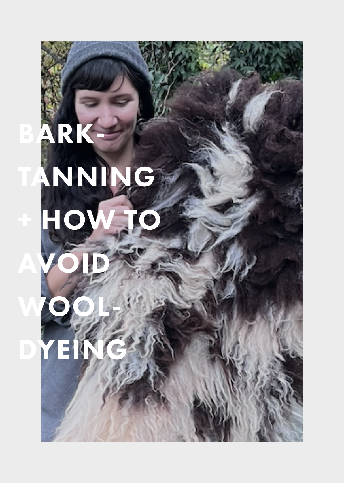 BARK TANNING & HOW TO AVOID WOOL-DYEING