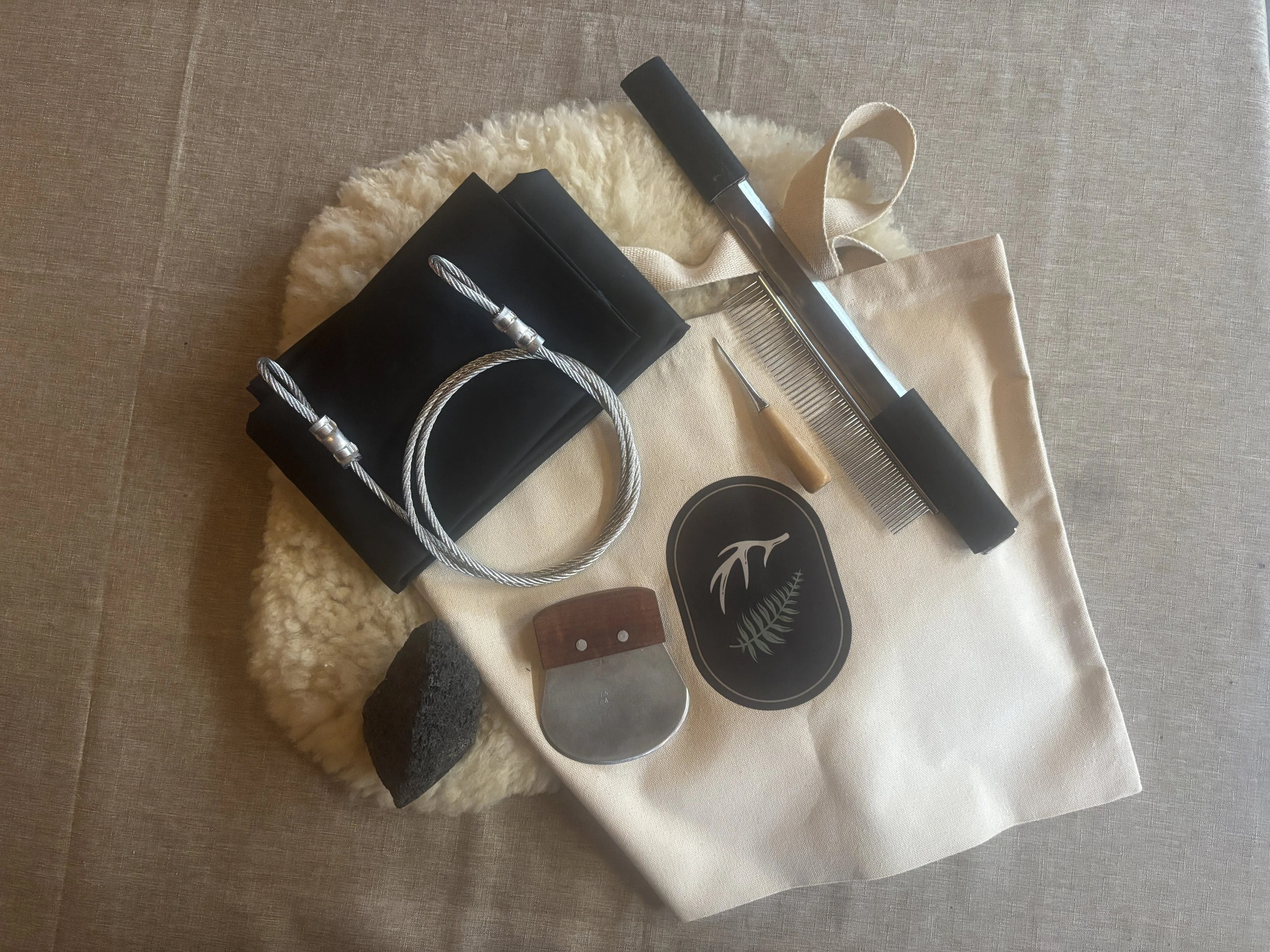 The Sheepskin Tanning Tool Kit