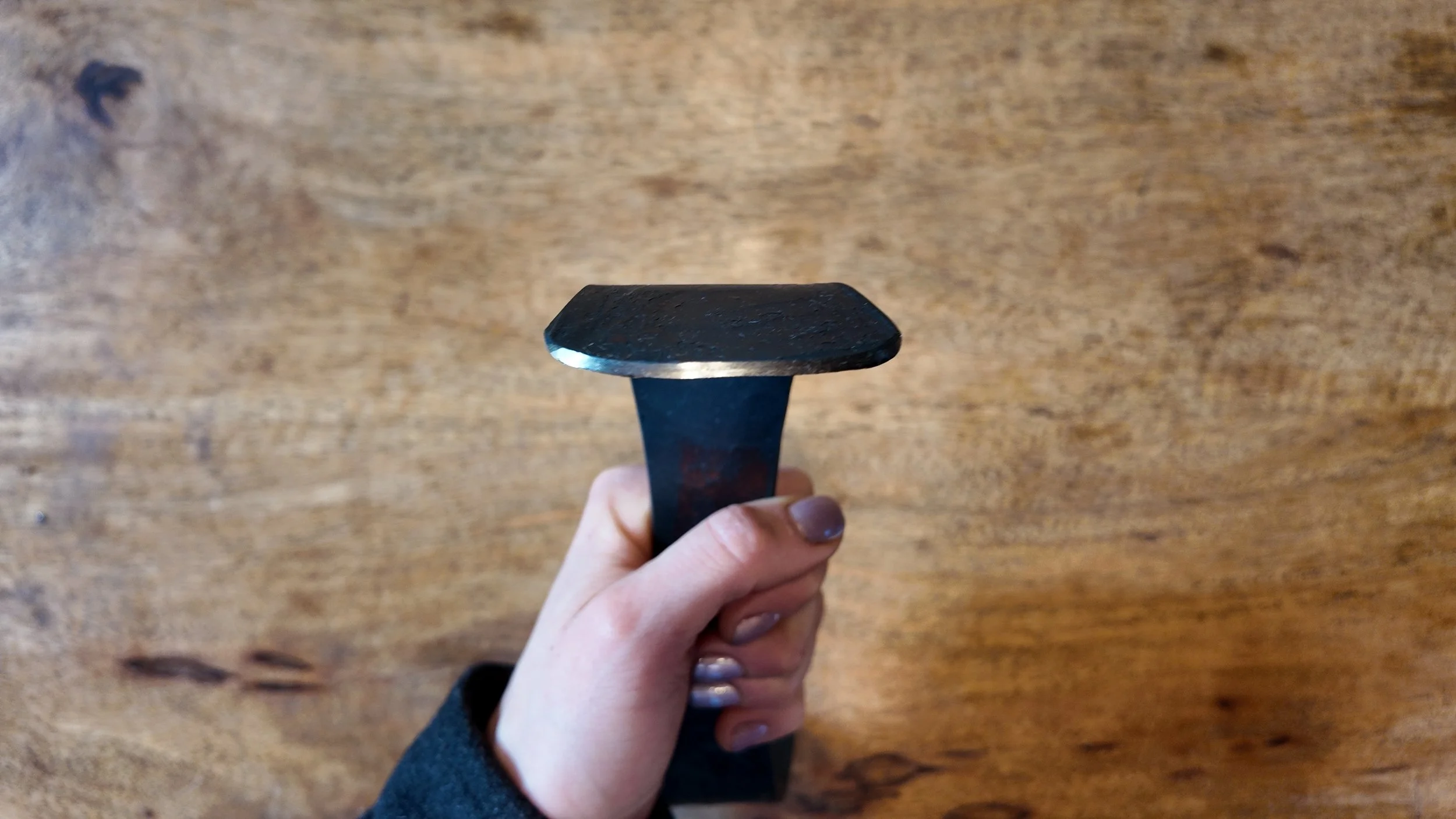 S Scraper – Heavy-Duty Hide Tanning Tool - In Hand.JPG