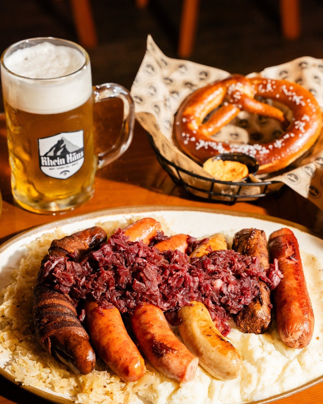 When one wurst just isn&rsquo;t enough&hellip;we&rsquo;ve got a whole plate for you.

Grilled to perfection, served with sauerkraut and your choice of frites or a side salad. Simple, hearty, and downright delicious.

Grab a seat, order up, and let th