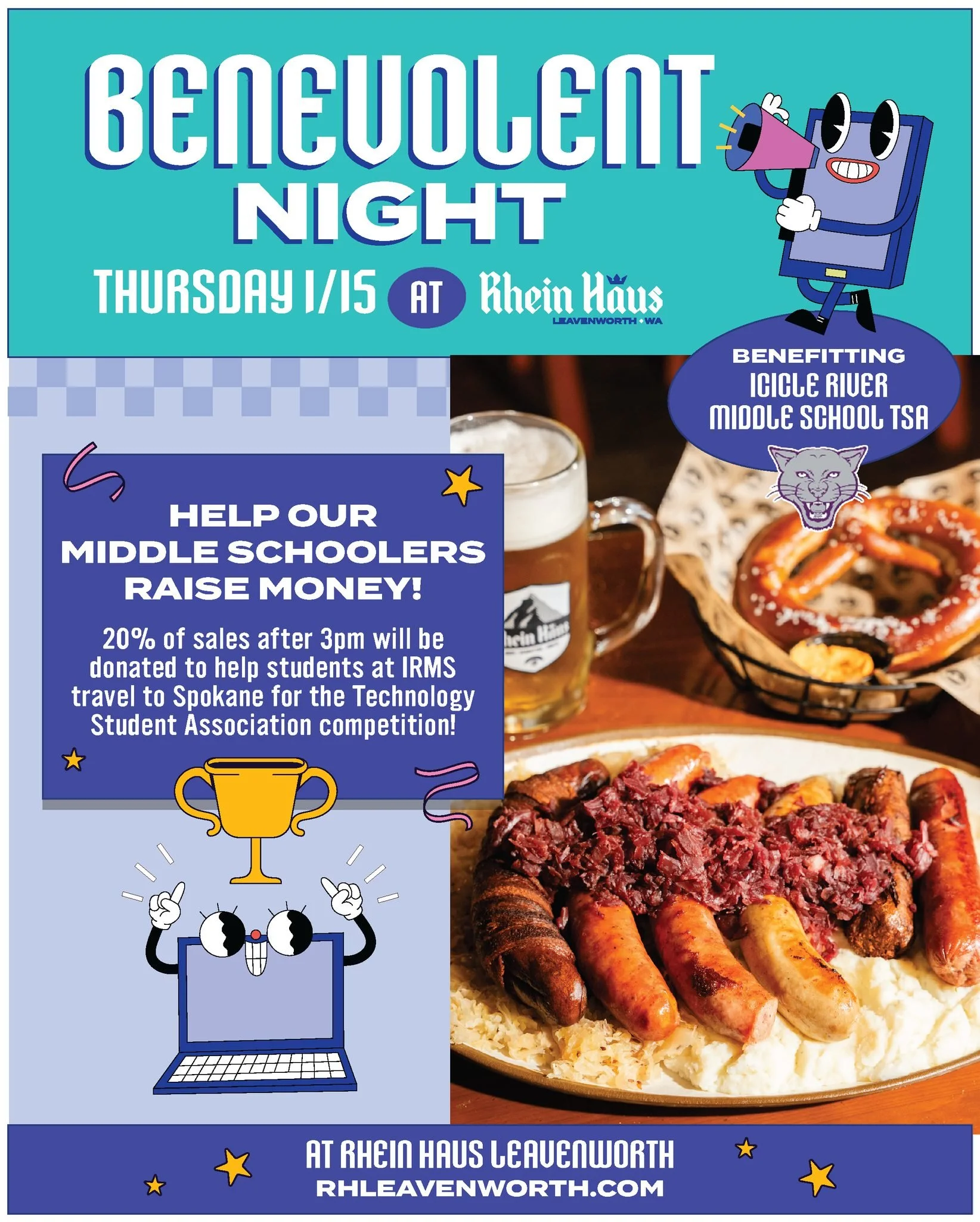Do you care about educating the future generation and giving them a shot to thrive in tomorrow's economy? Because we sure do ❤️

Join us this Thursday, January 5th and eat for a cause. We&rsquo;re partnering with Icicle River Middle School to help fu