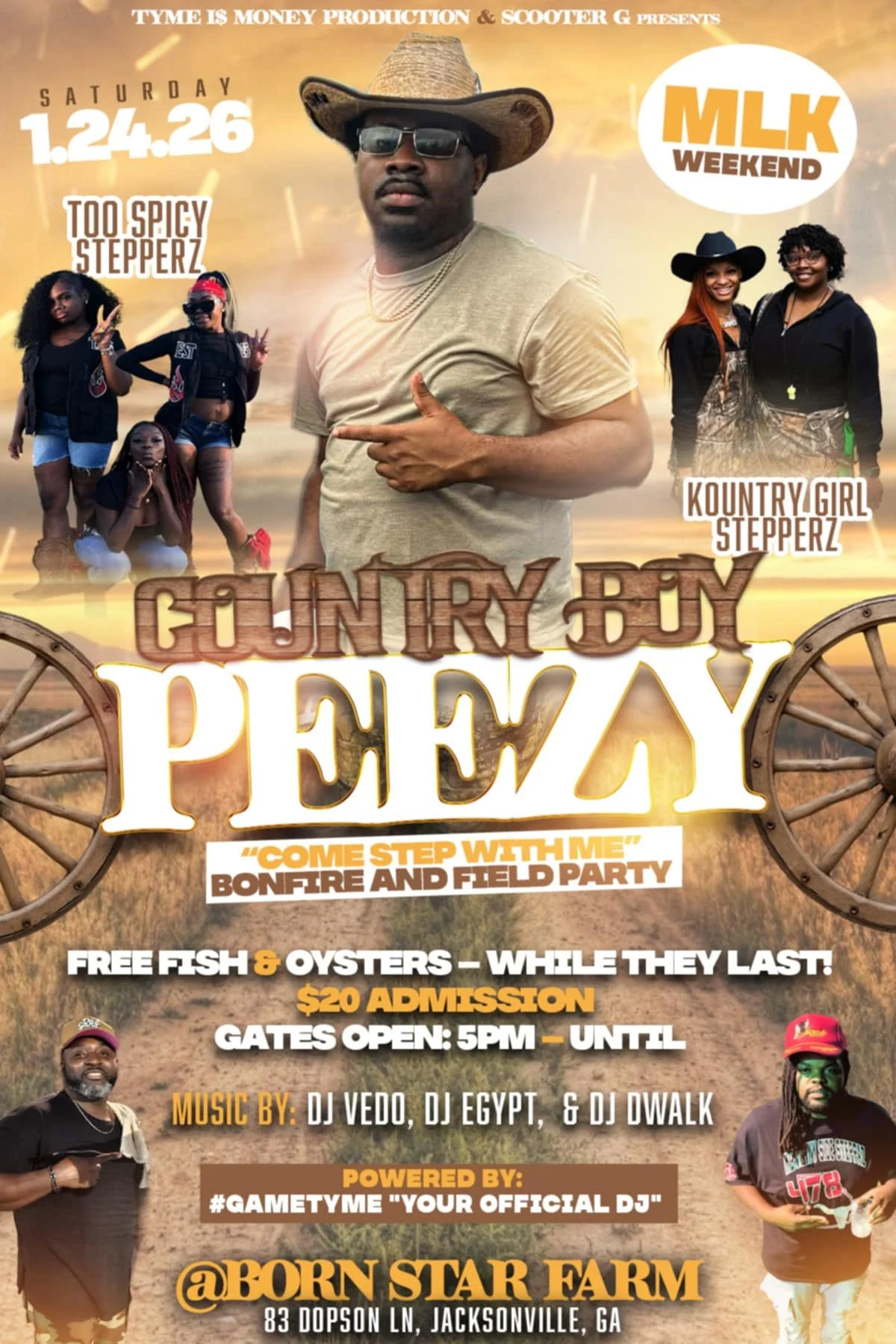 Come Step with Me Bonfire & Field Party