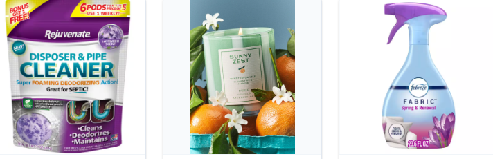 Spring scents and odor elimators