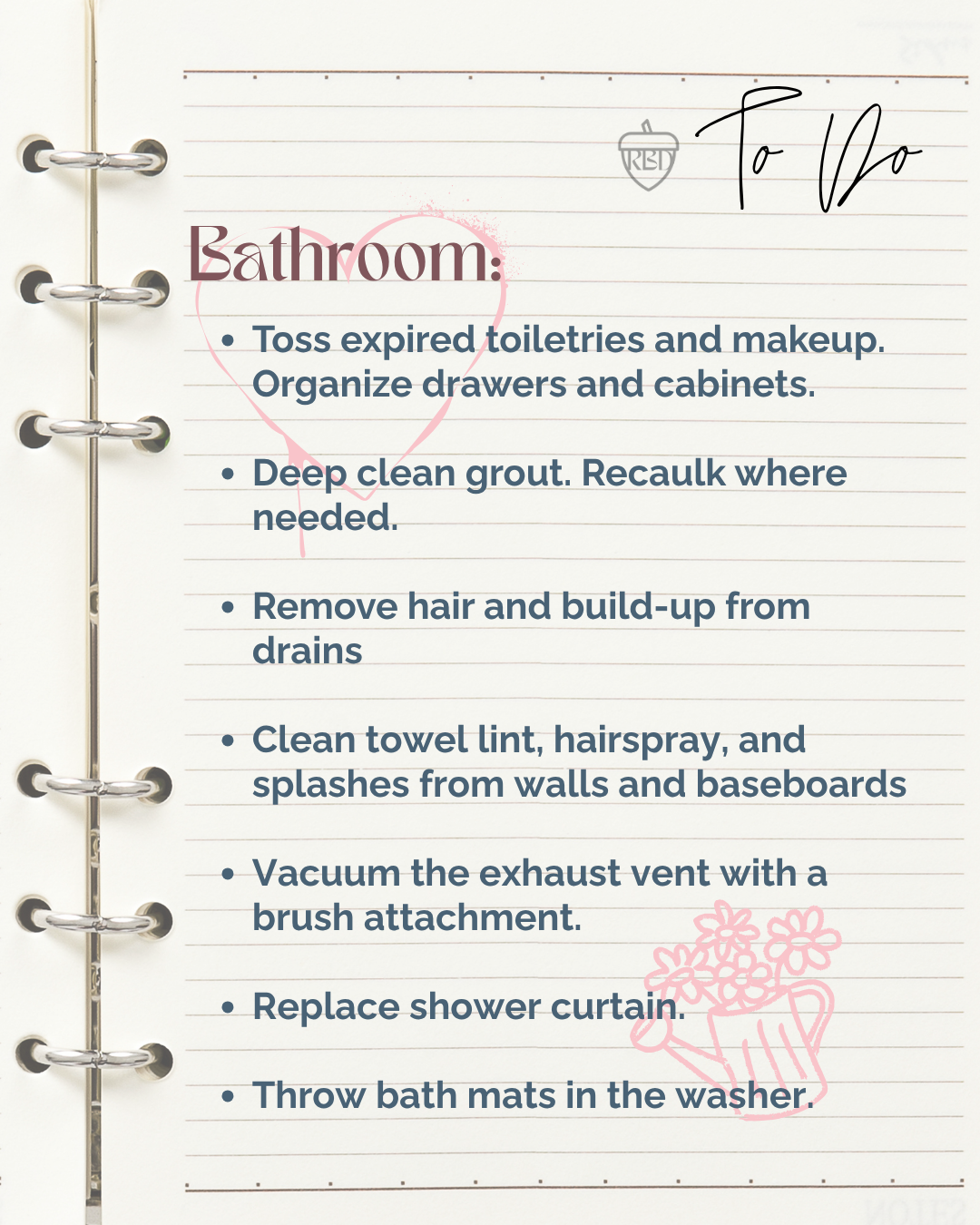 Bathroom Spring Cleaning Checklist