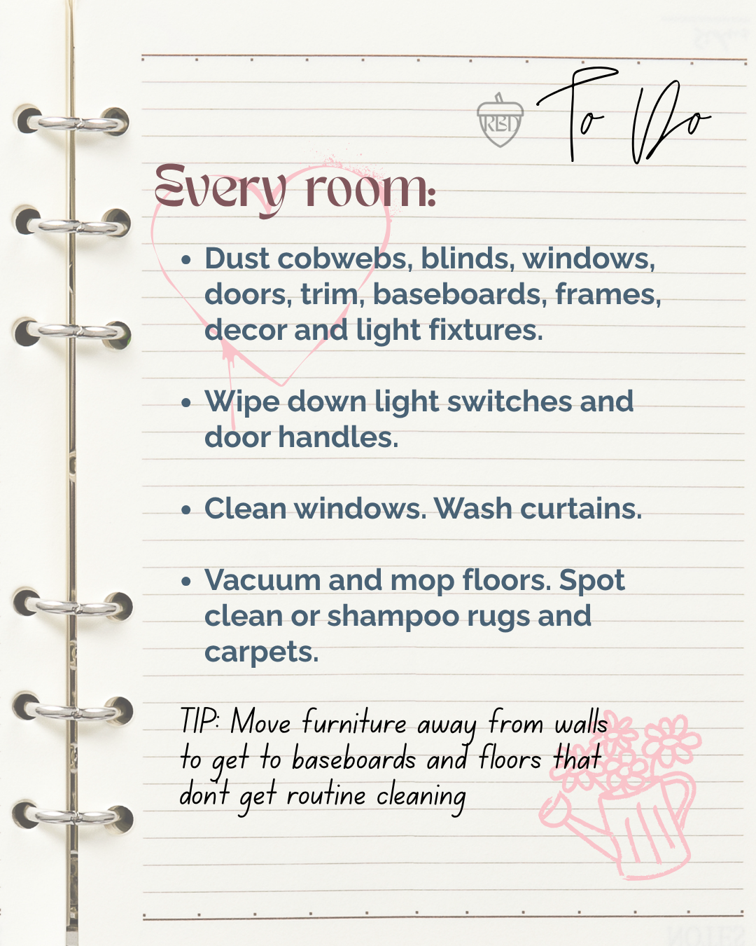 Spring cleaning checklist