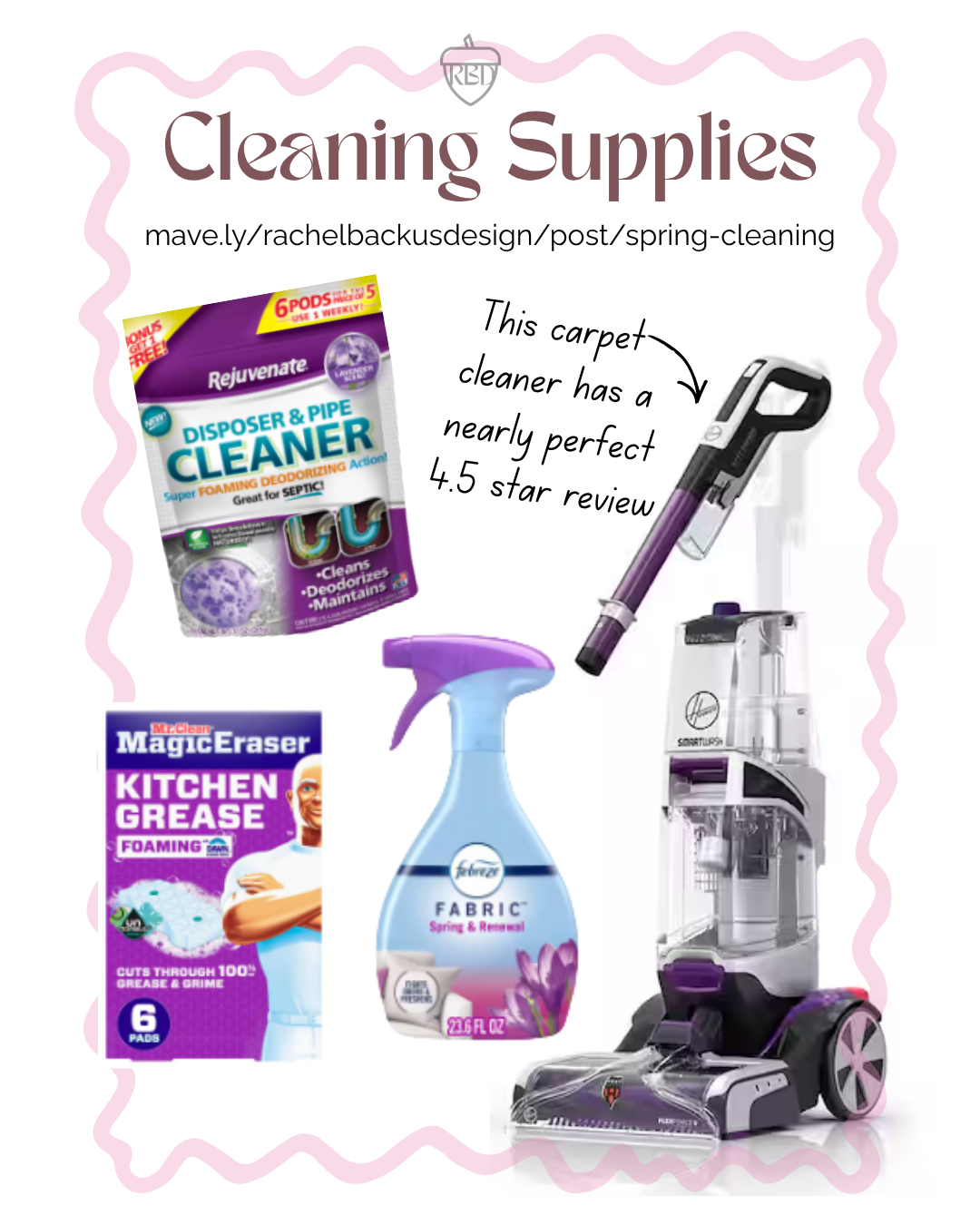 Spring cleaning supplies