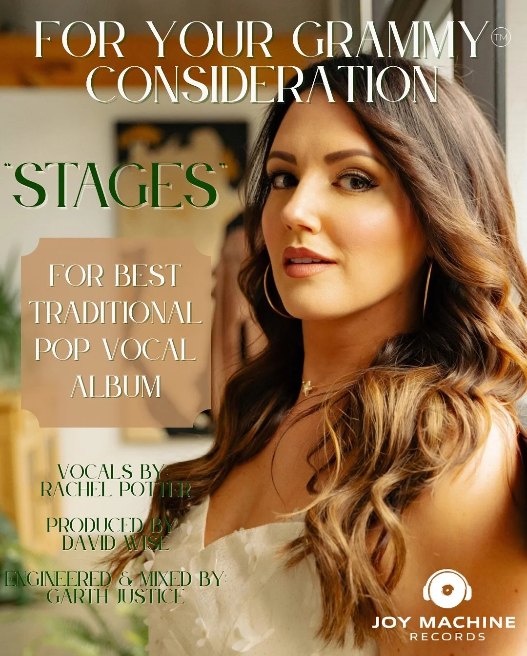 FINAL VOTING CALL! The first round of the @recordingacademy voting ends tomorrow! 🏆 
If you are still considering submissions, may I present “STAGES” for Best Traditional Pop Vocal Album. 
Produced by @davidwisemusic 
Engineered/Mixed