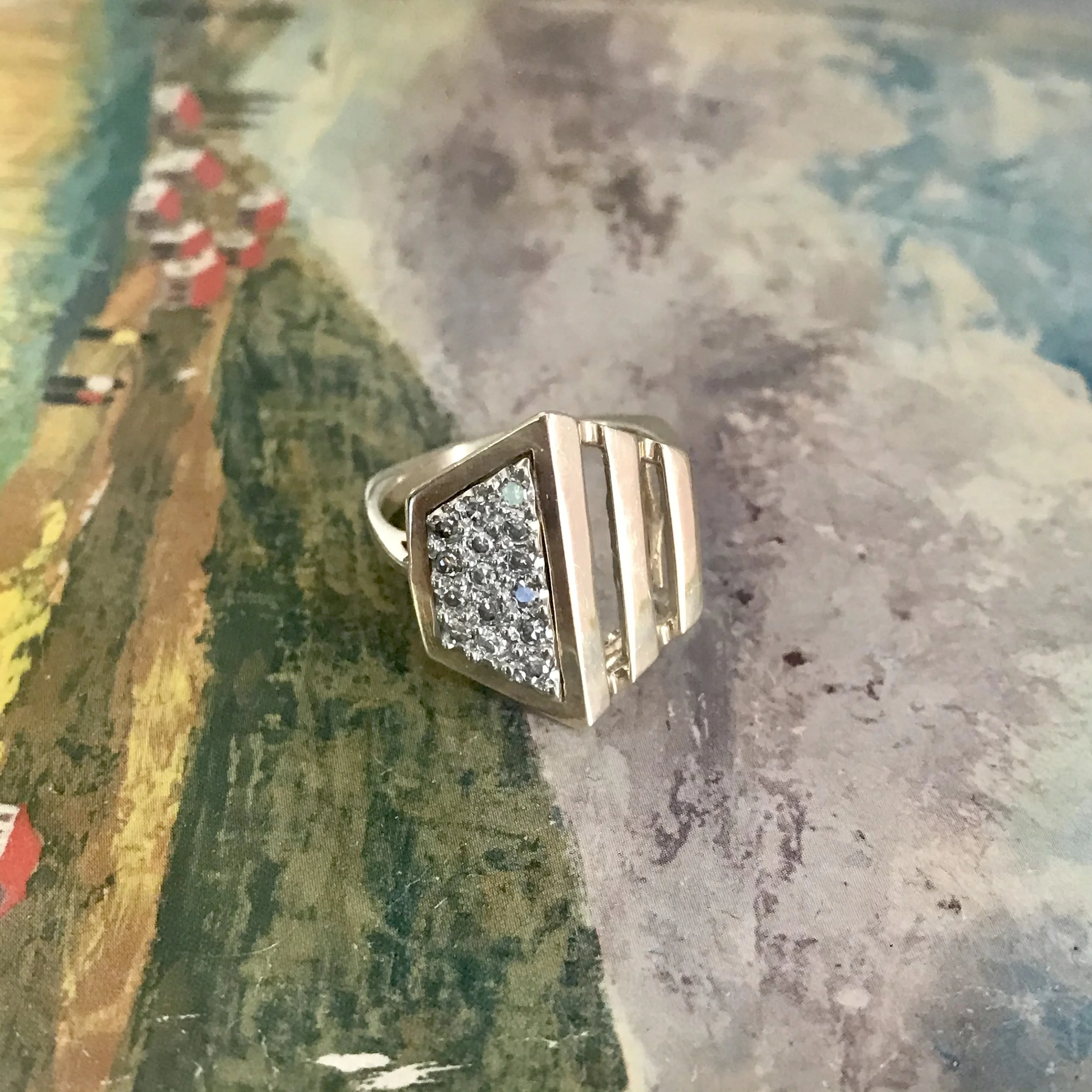 Hex Diamond Ring