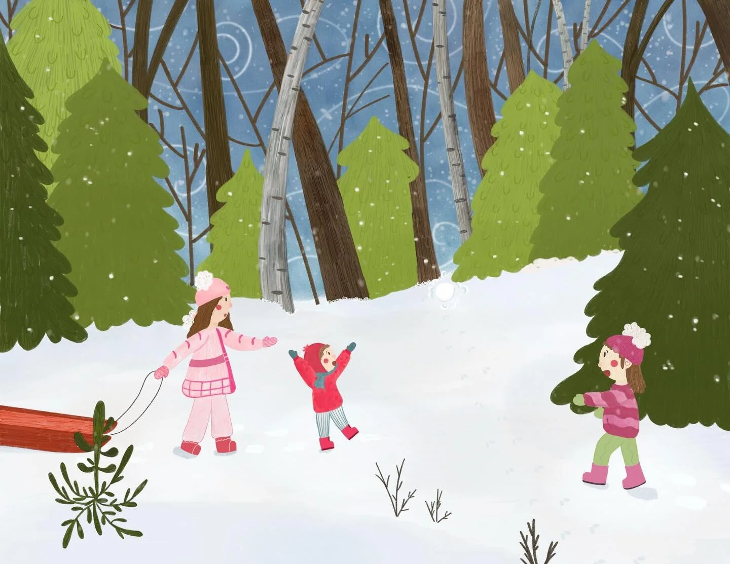 January🌲
-
-
I&rsquo;m creating a children&rsquo;s calendar for my one of my final senior projects! I&rsquo;m excited to share the first month of many! 

#childrensbooks #childrensbookillustration #illustrator #bookillustrations #art