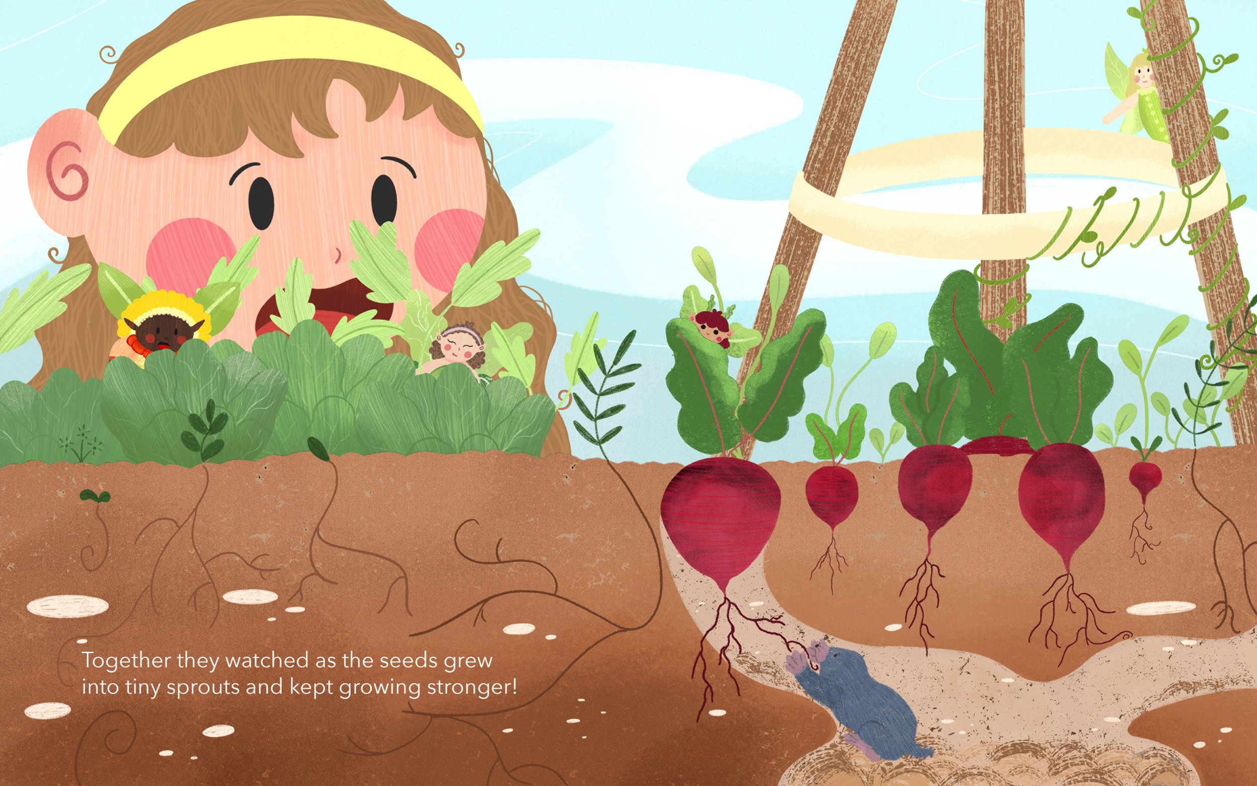 Ella's Tiny Sprouts Spread 2, digital, 2025