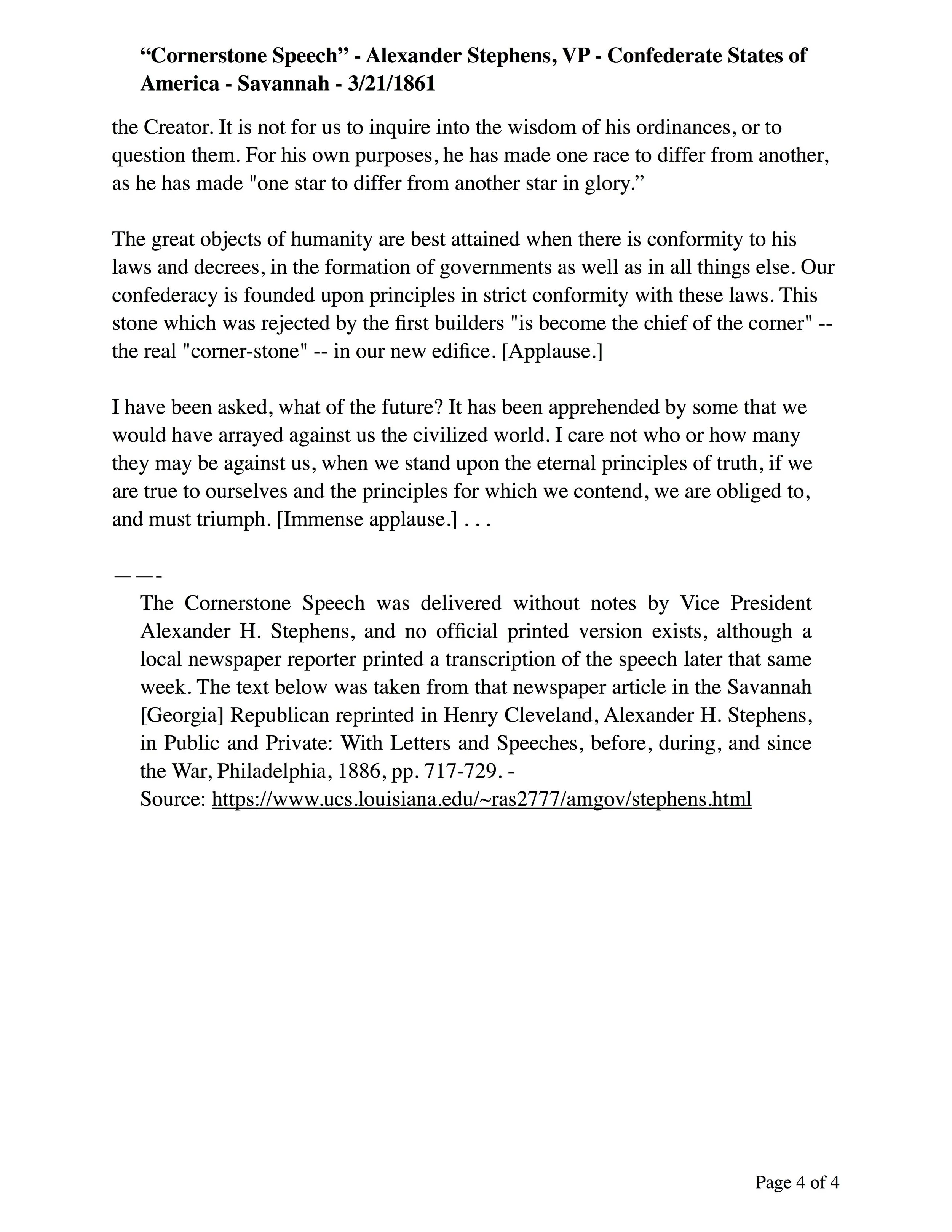 Cornerstone Speech - Alexander Stephens pg 4.jpg