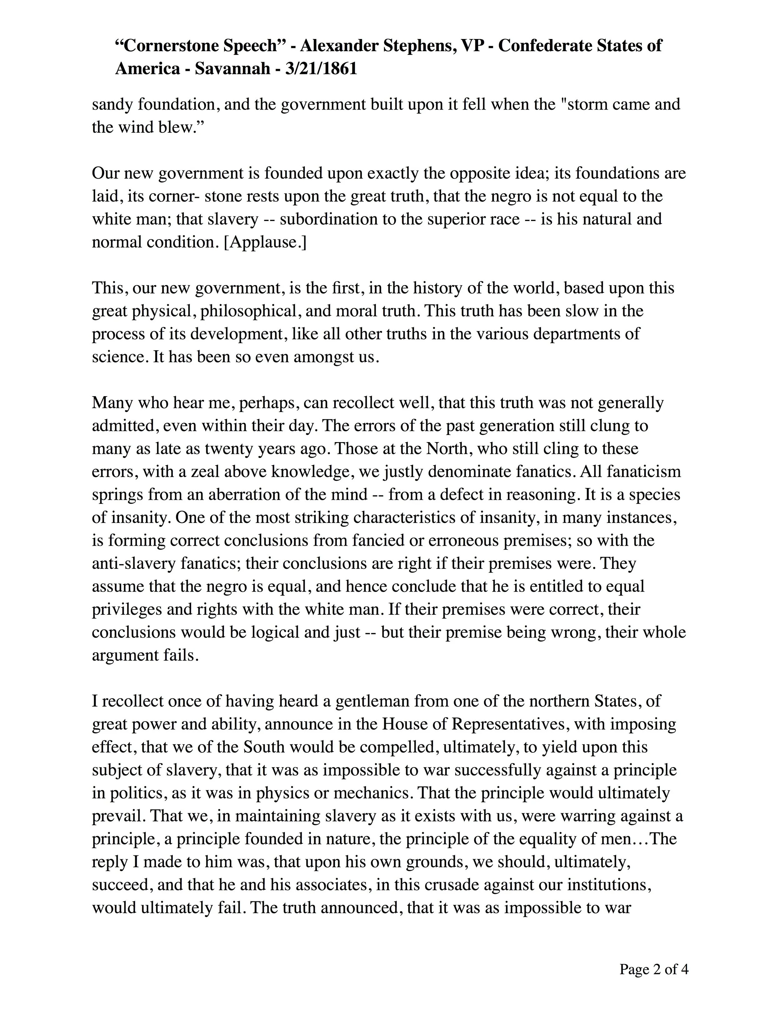 Cornerstone Speech - Alexander Stephens pg 2.jpg