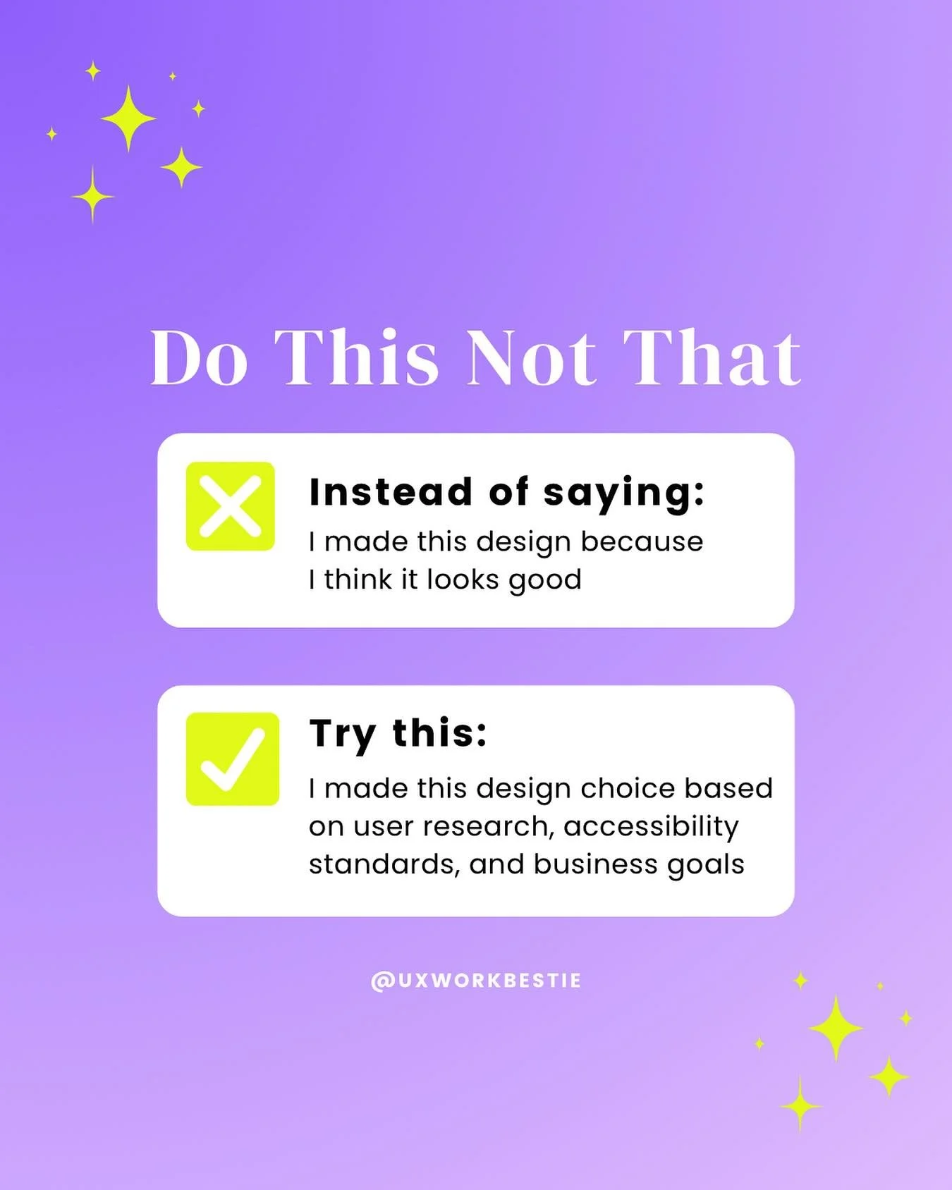 ✨Want to stand out as a UX/UI designer? It&rsquo;s not just about what you design&mdash;it&rsquo;s about how you work, communicate, and handle feedback.

💬 Which one do you need to work on? Drop it in the comments! ⬇️

📌 Follow @uxworkbestie for mo