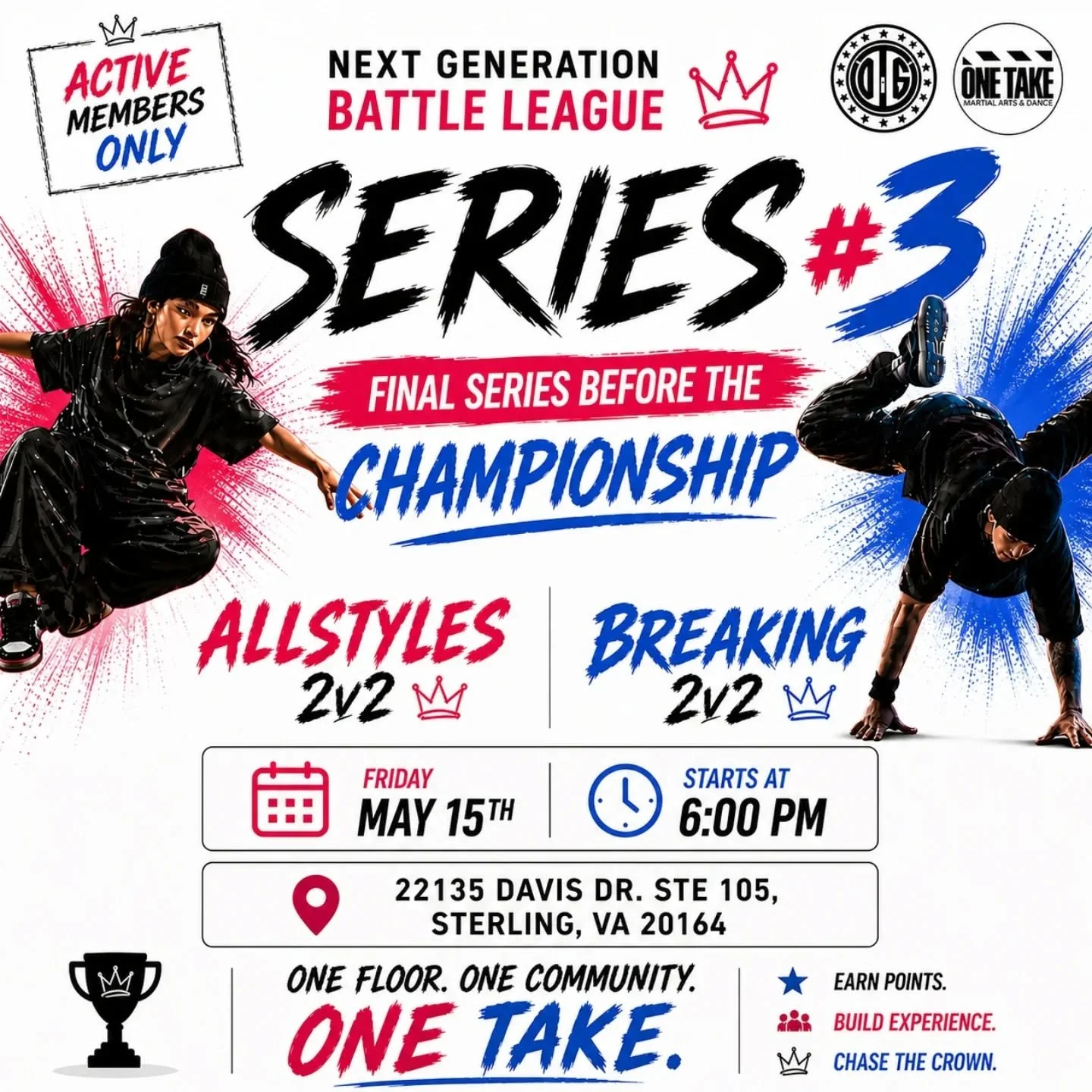 🔥 NEXT GENERATION BATTLE LEAGUE &ndash; SERIES #3 🔥

Final stop before the Championship 👀
This one&rsquo;s all about showing up, vibing, and growing together 💛

🔥 AllStyles 2v2
🔥 Breaking 2v2

Whether you&rsquo;re stepping in for the first time