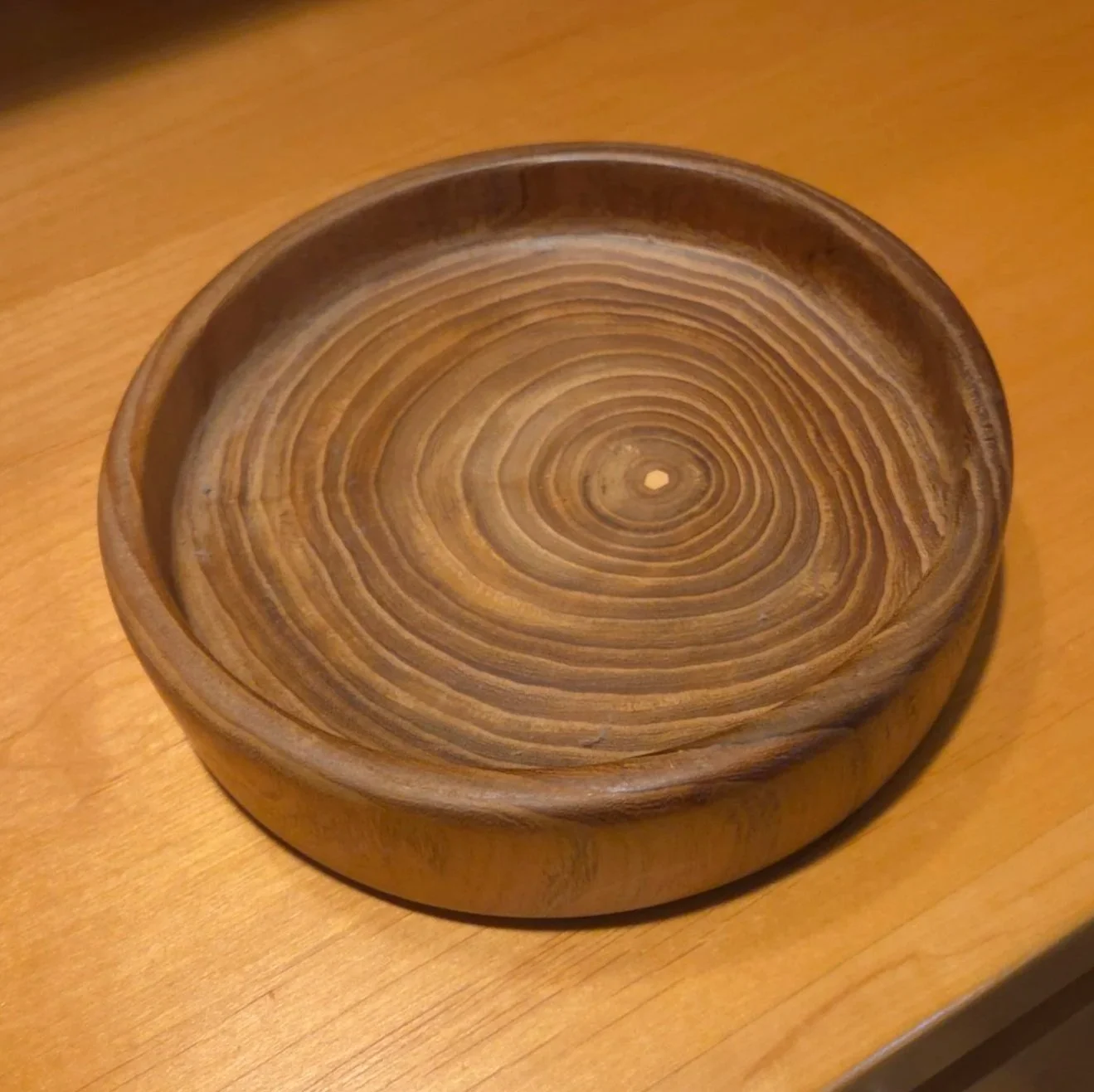 Handcrafted Wooden Flat Bowl
