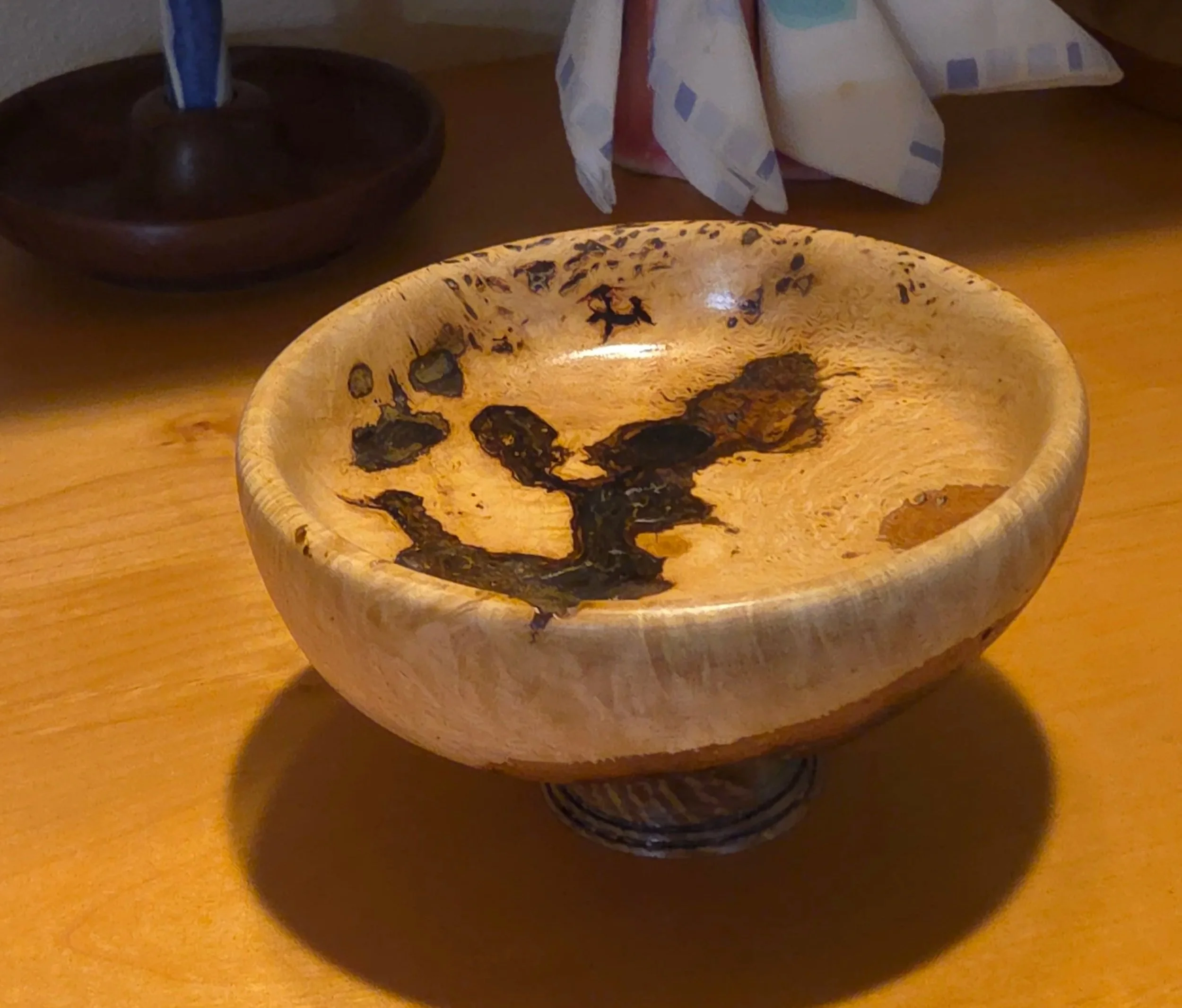 Rustic Charm Wooden Candy Bowl