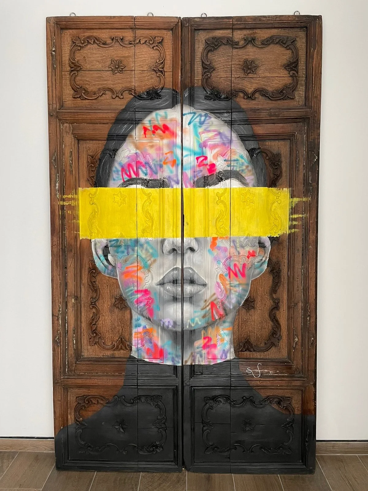 Yellow Noise - 2.25m x 1.40m