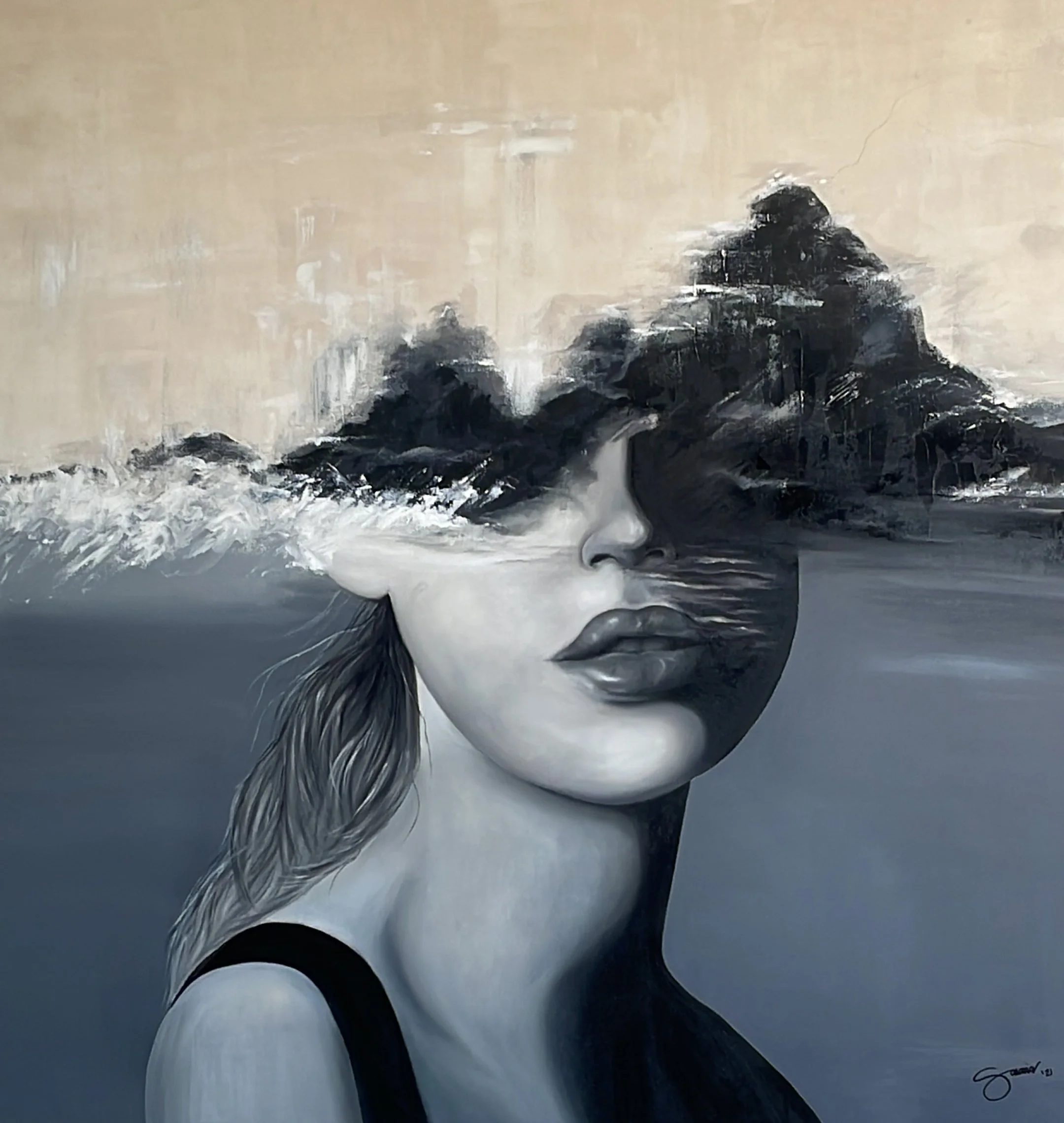 Tides of Thought - 1.50m x 1.50m