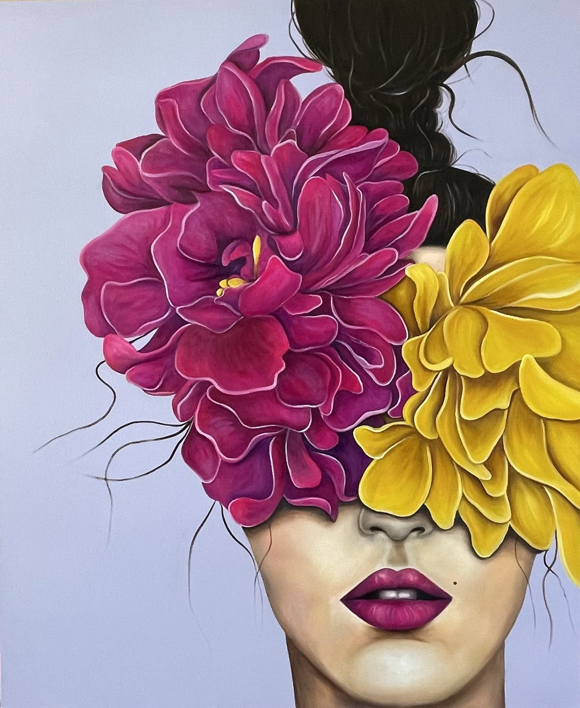 Soft Bloom, Sharp Silence - 1.00m x 1.20m