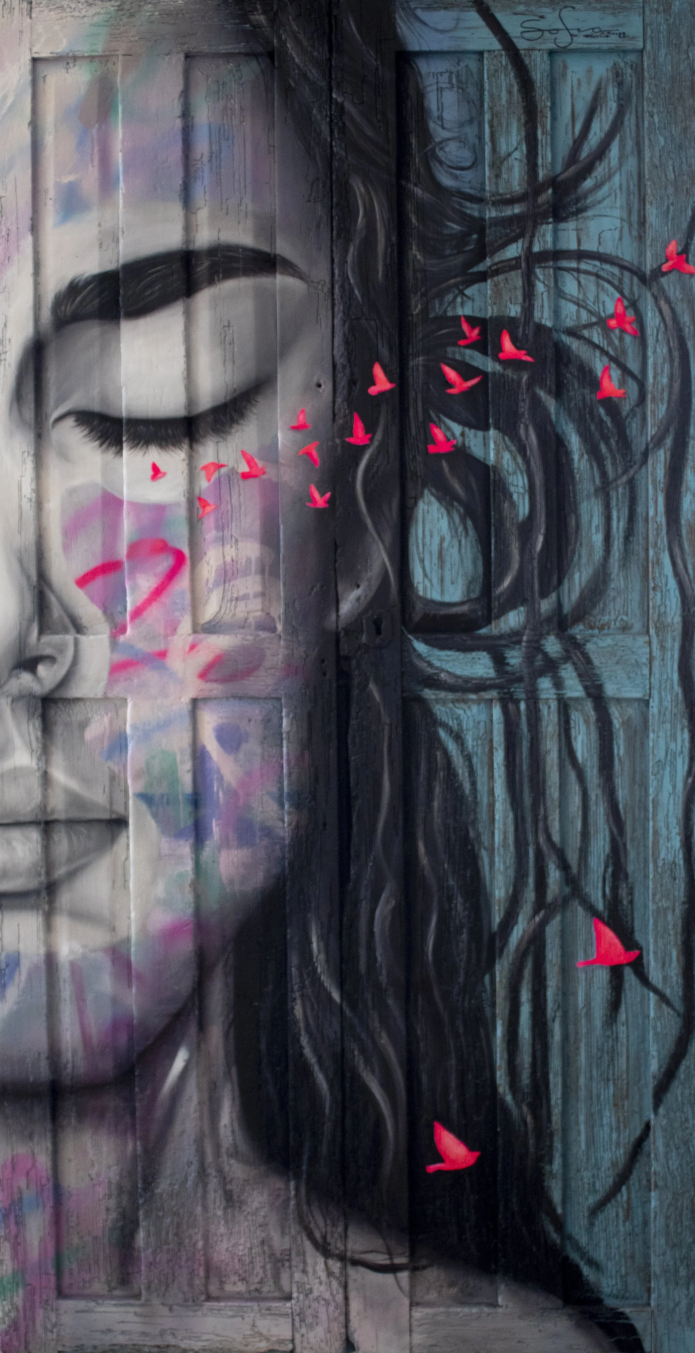 She Dreamed in Fuchsia - 2.13m 1.00m