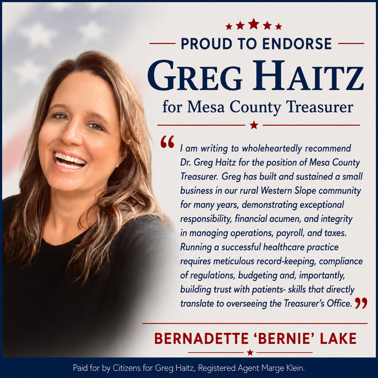 Bernadette ‘Bernie’ Lake