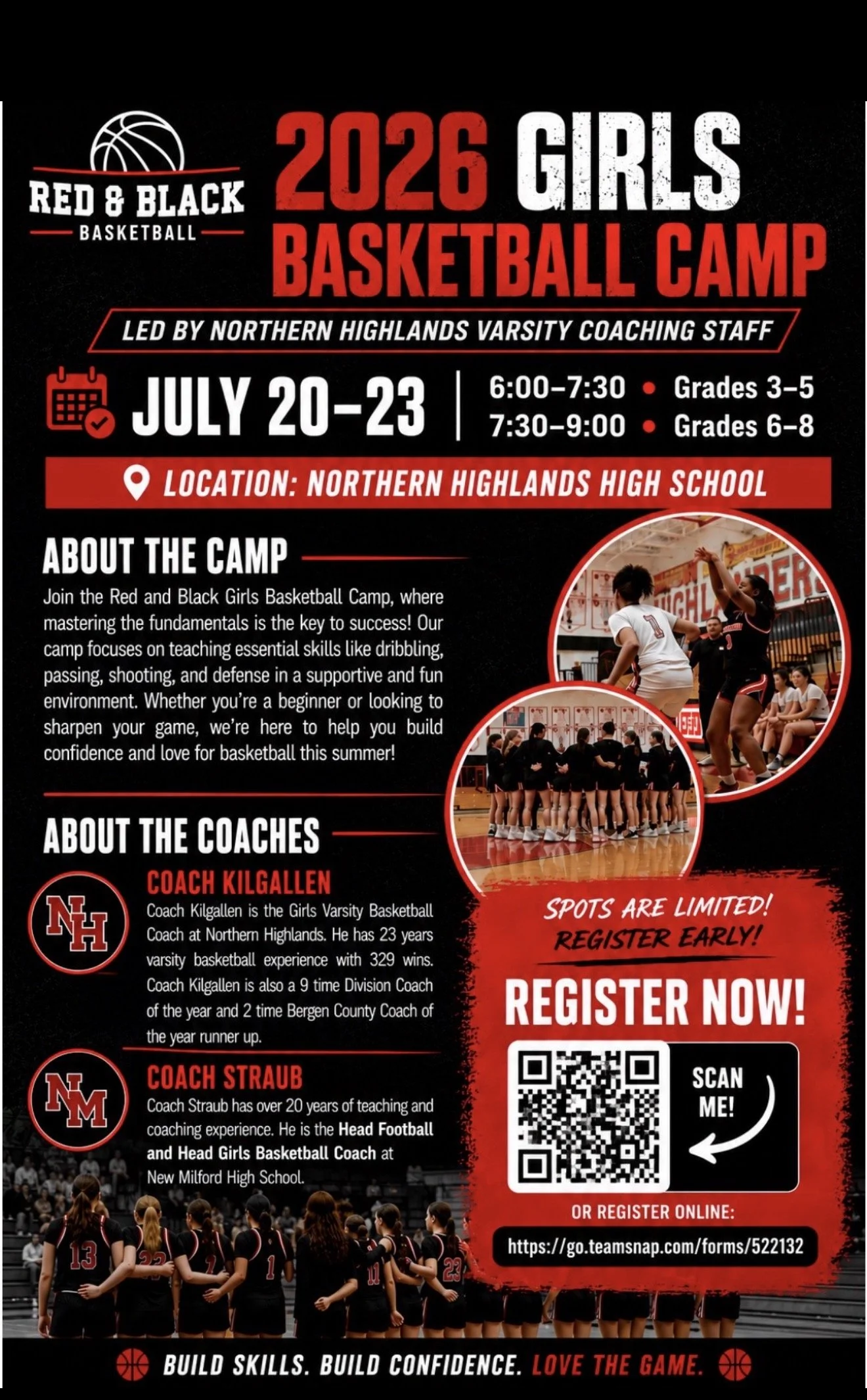 RED &amp; BLACK 2026 GIRLS SUMMER CAMP! 
