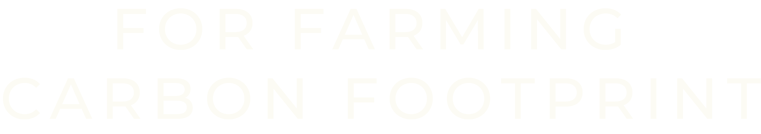 Text reading 'For Faming Carbon Footprint' on a black background.