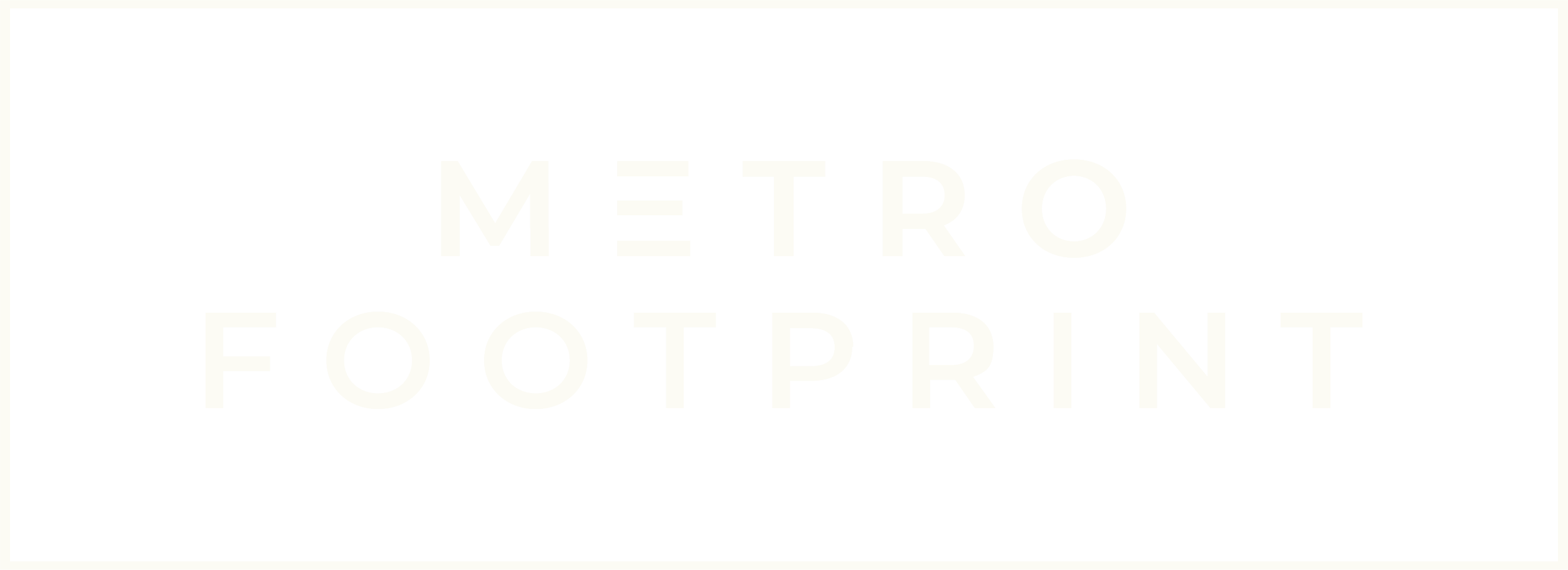 Metro Footprint logo with white text on black background