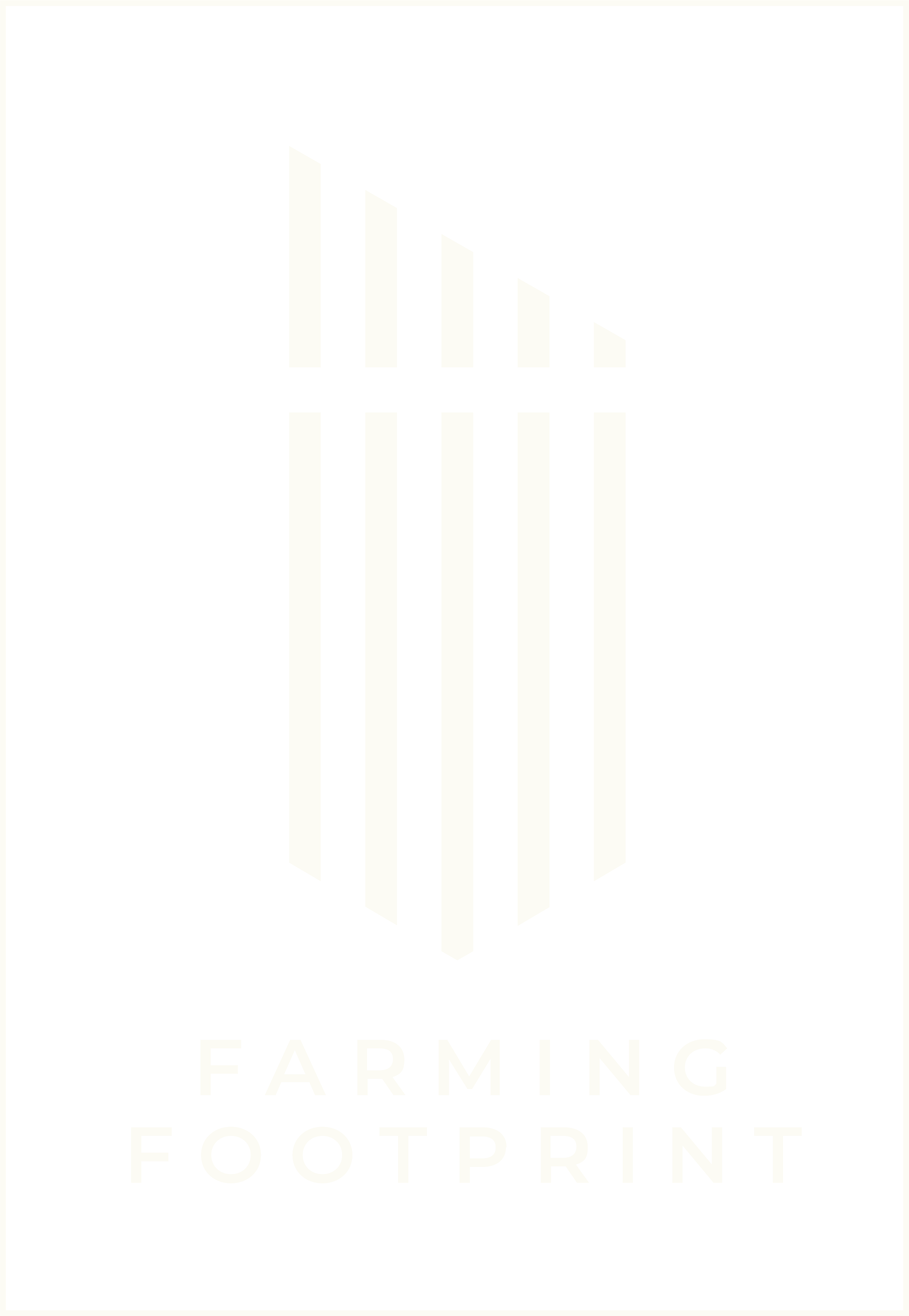 Black and white logo with a stylized barn outline above the text 'Farming Footprint'.