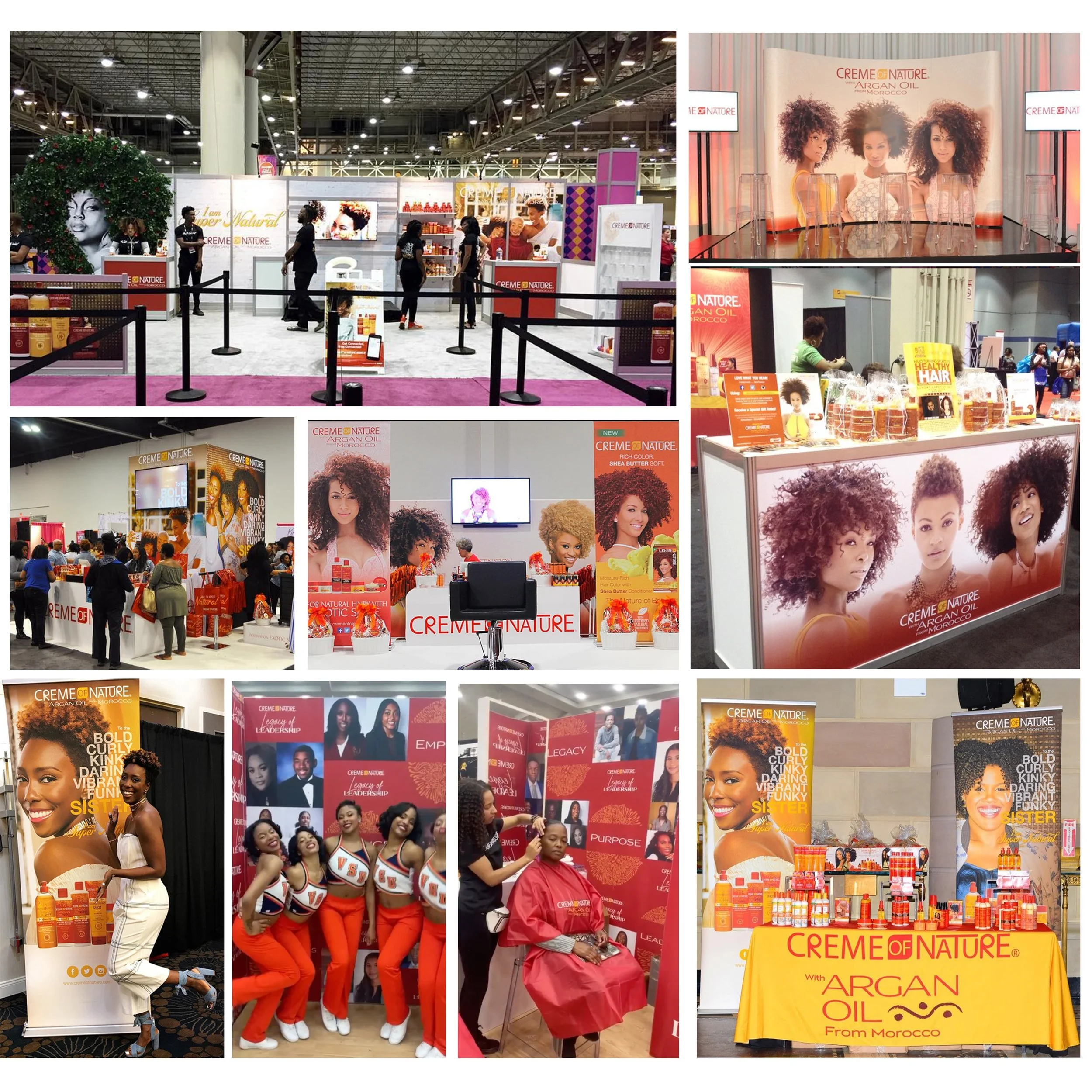 Various trade show booths and events