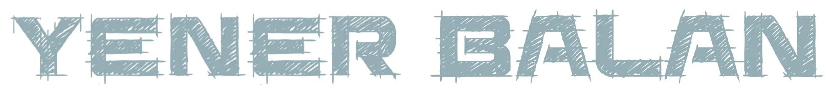 Text reads 'YENER BALAN' in a sketchy, textured font.