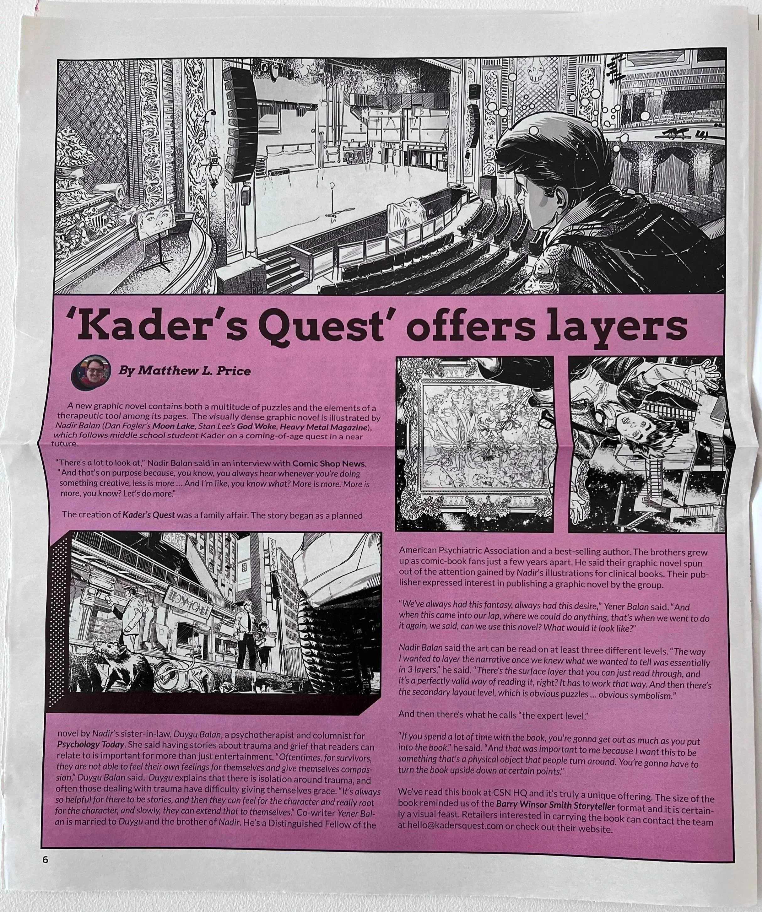 Kader's Quest, Nadir Balan, Yener Balan, Duygu Balan, Graphic Novel, Comic Shop News, puzzles, hidden images, symbols, new release, Routledge, mental health