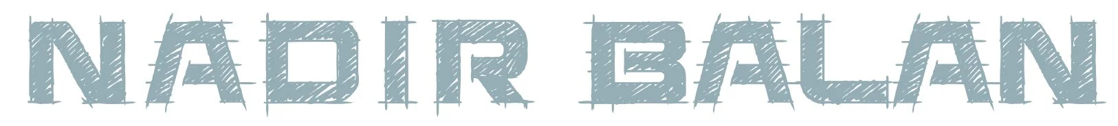 Text that reads 'Nadir Balan' with a rough, textured font.