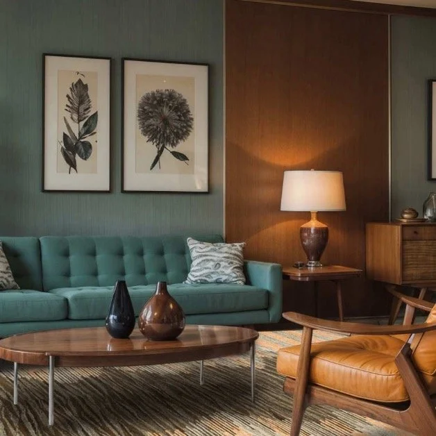 A mid-century modern approach, where each piece is thoughtfully evaluated within the same tonal palette to ensure cohesion and timeless style.#InteriorStyling #HomeInspo #FurnitureStyling#BudgetInteriorDecor