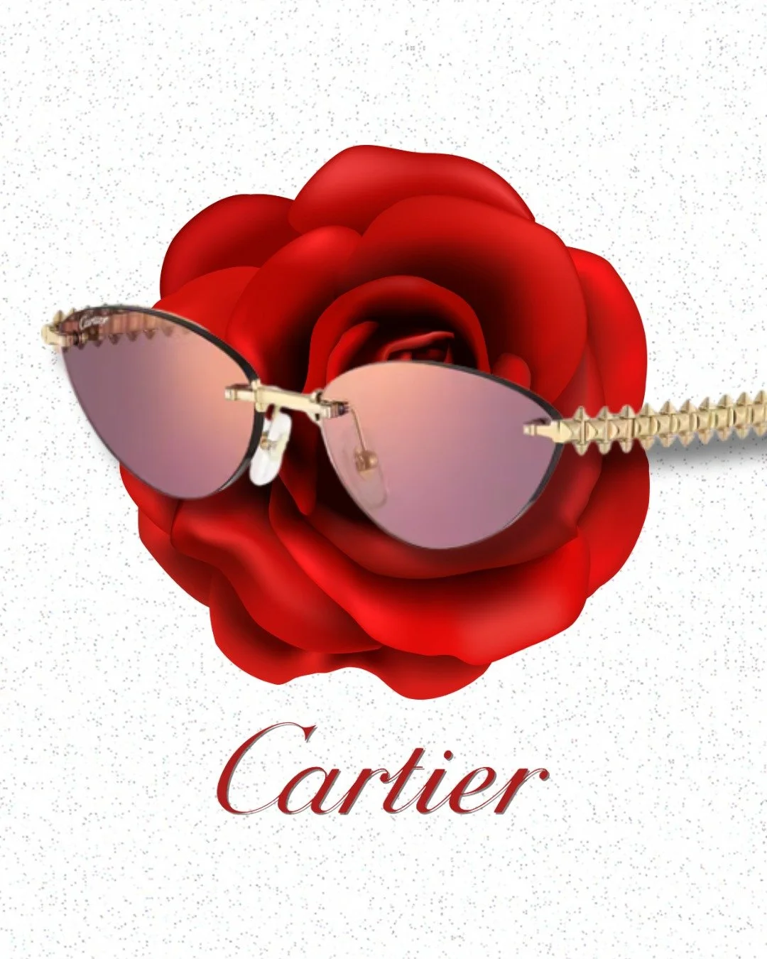 Clash de Cartier jewelry codes, such as studs and clous carr&eacute;s, lend elegance and style to this new eyewear collection. Precious creations that reflect the duality of the emblematic Cartier jewelry world.

Clash de Cartier sunglasses, rimless 