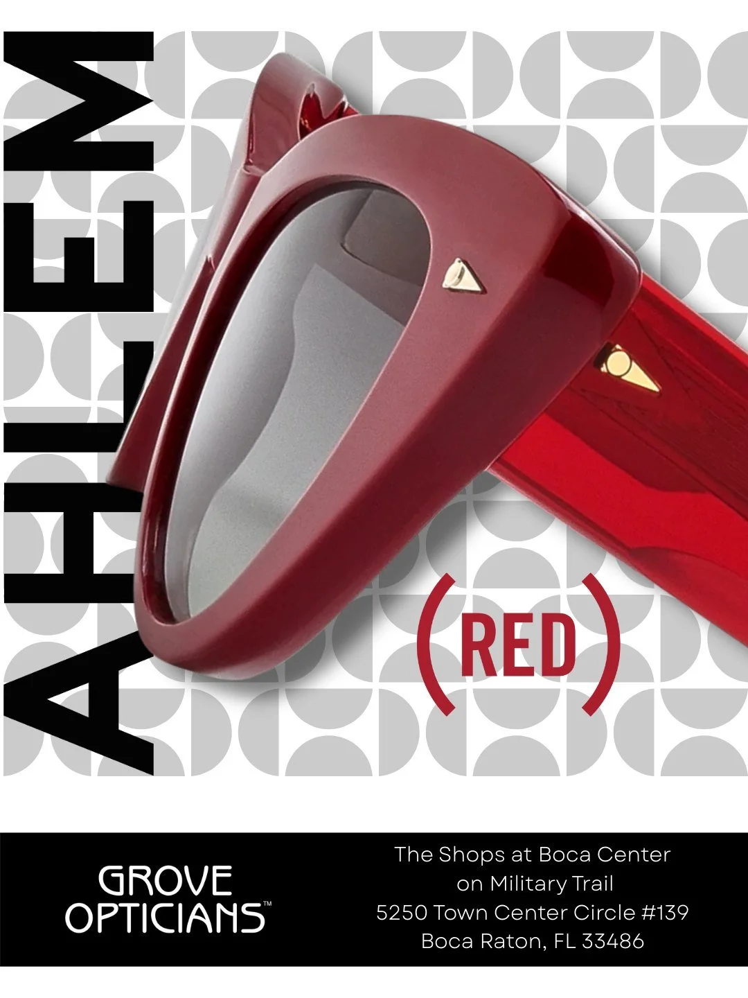 AHLEM X (RED)

An exclusive collaboration, crafted with purpose in every detail.

Each numbered frame comes with a custom red vegan leather hard pouch, as well as a specially
commissioned collectible cleaning cloth&mdash;which doubles as an art piece