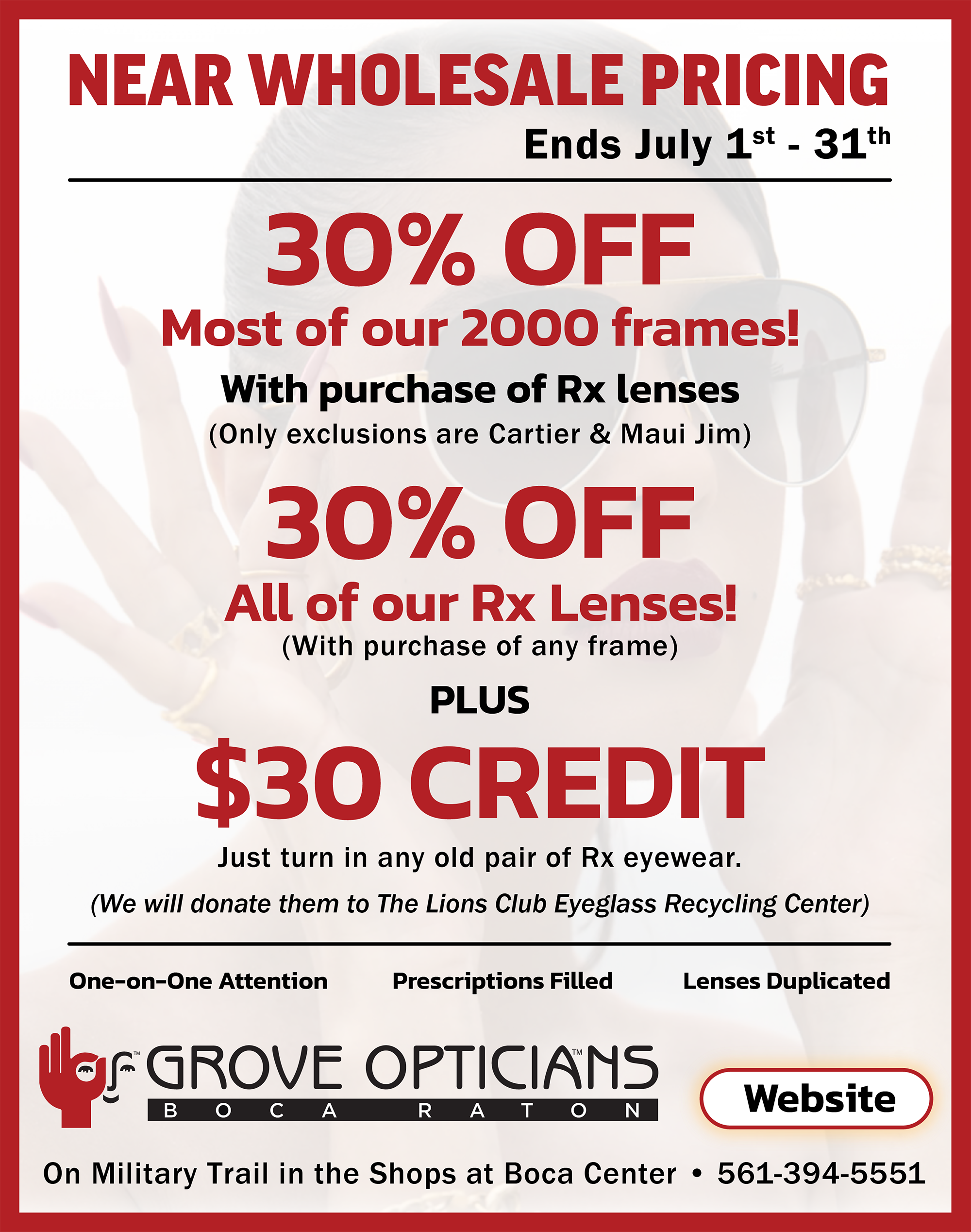 Grove Opticians Near Wholesale Pricing Event