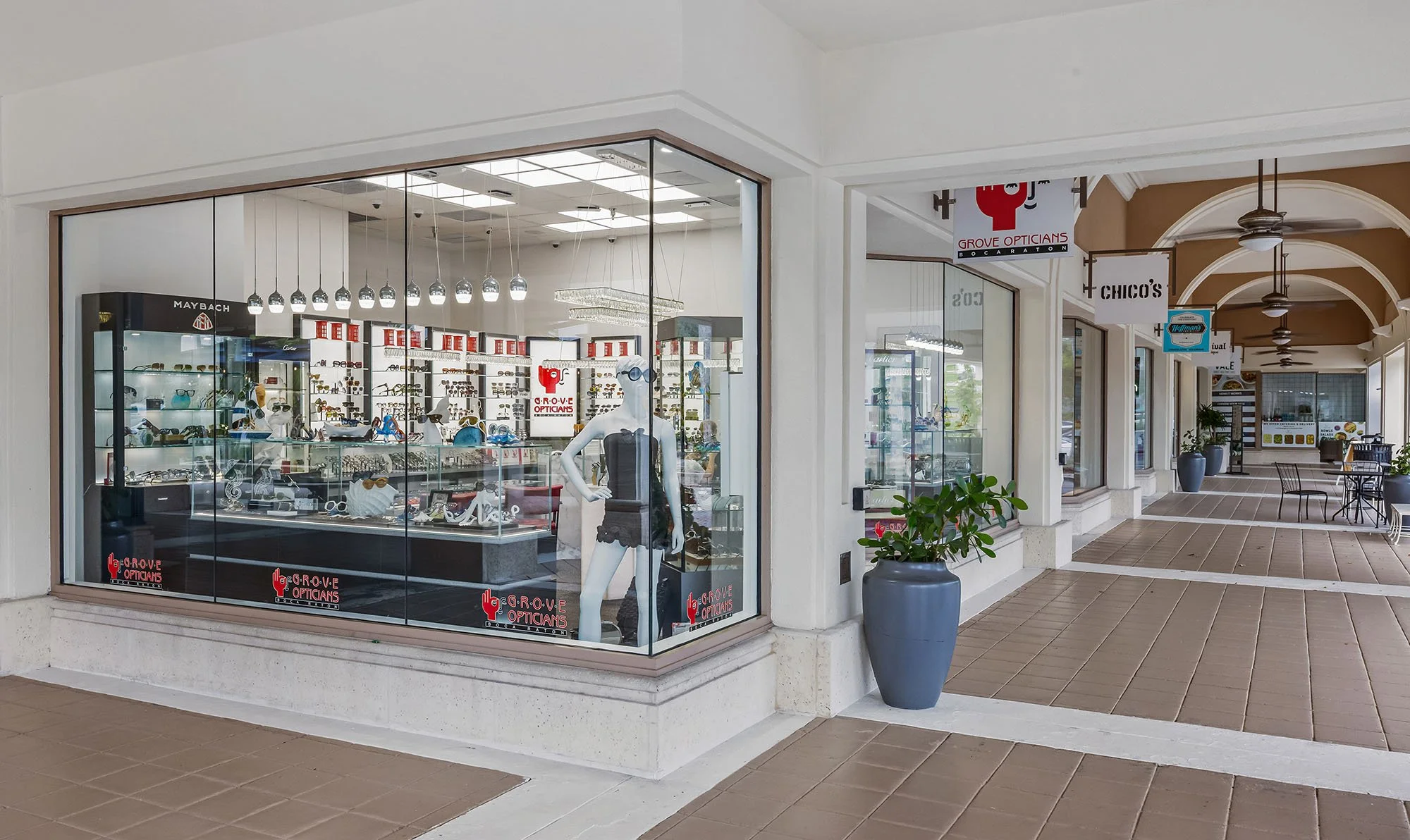 Grove Opticians located at the shops at Boca Center on Military Trail